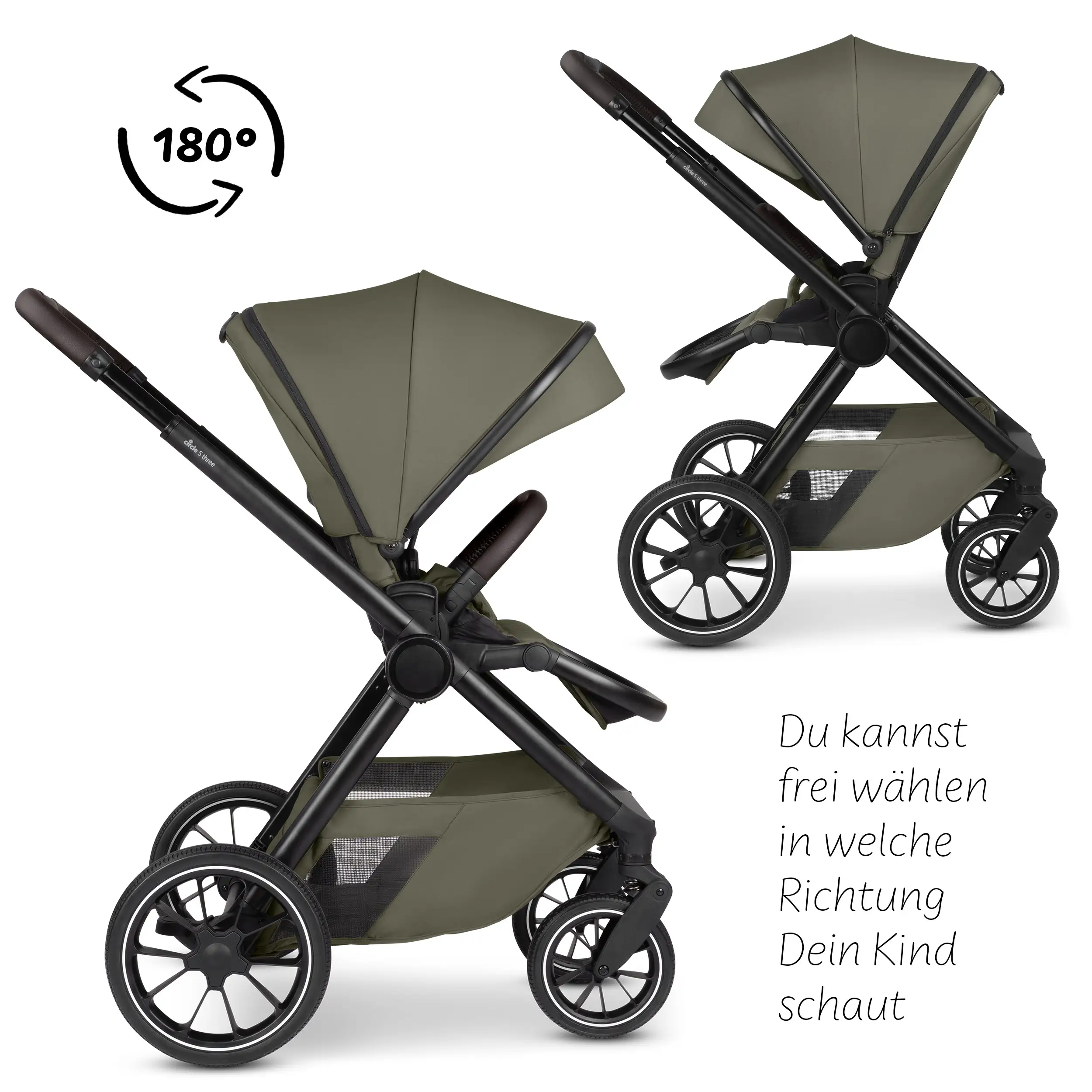 2in1 Stroller S Three - Wheat