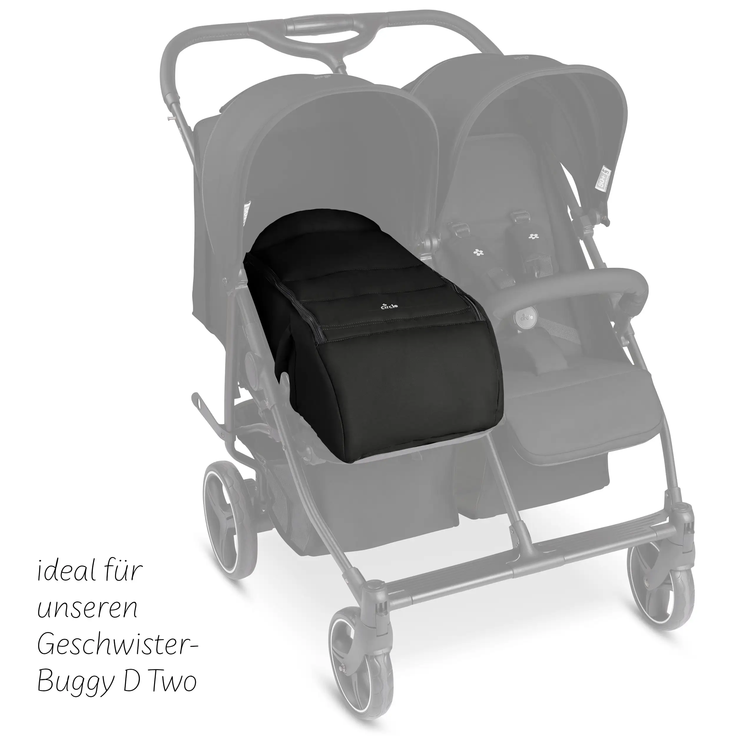 Carrycot for D Two double stroller - Black