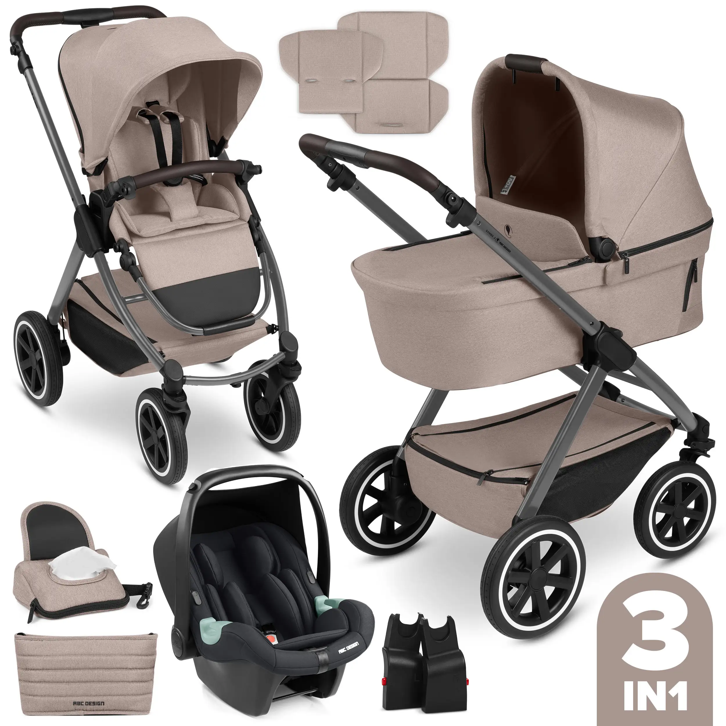 3in1 Stroller Set Samba 2 - Camel
