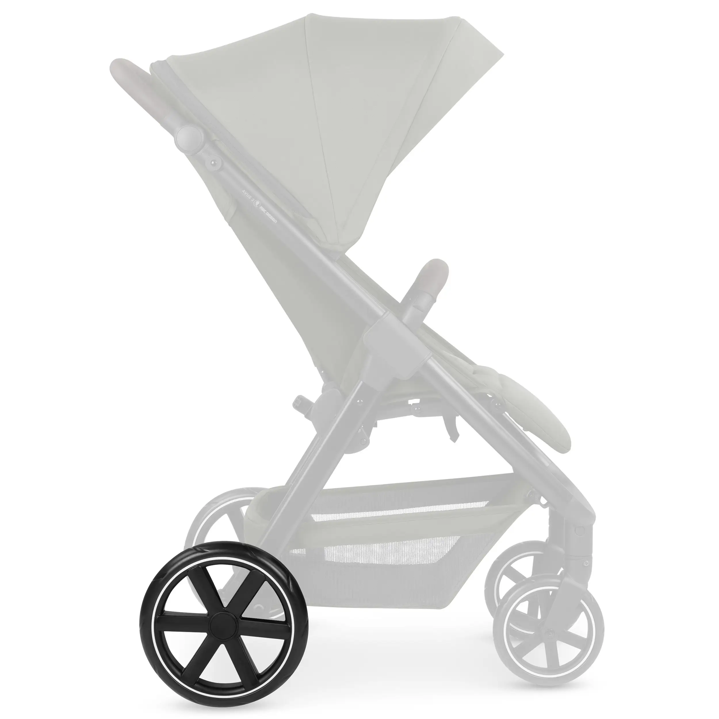 Rear wheel for Avus 2/ Avus - Black / White Wall