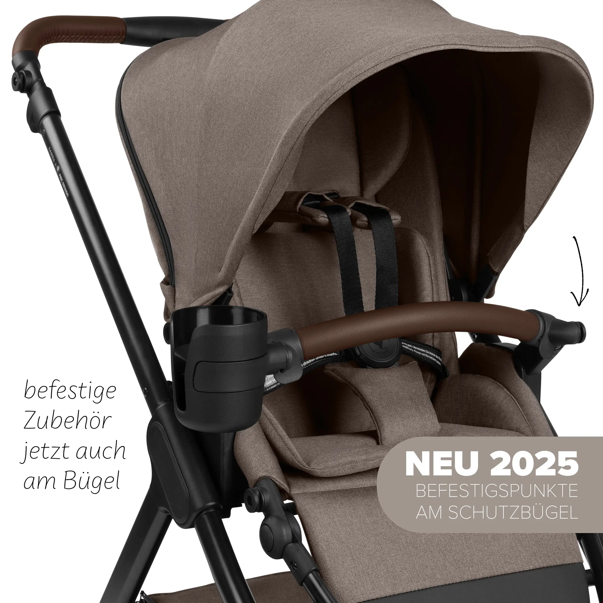 Travel system Samba 2 incl. Calla lie-flat infant car seat - Nature
