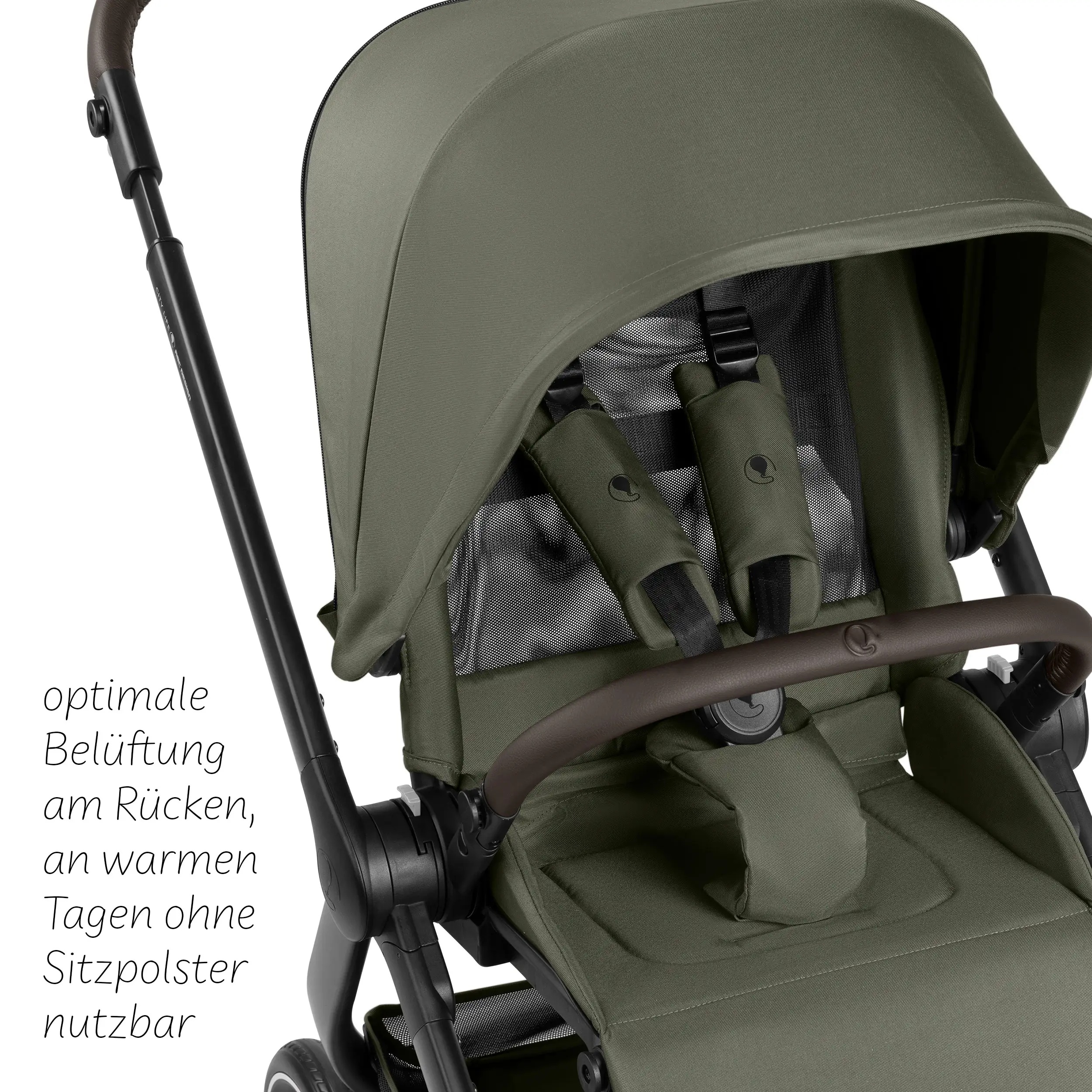 Travel system City Life incl. Calla lie-flat infant car seat - Avocado