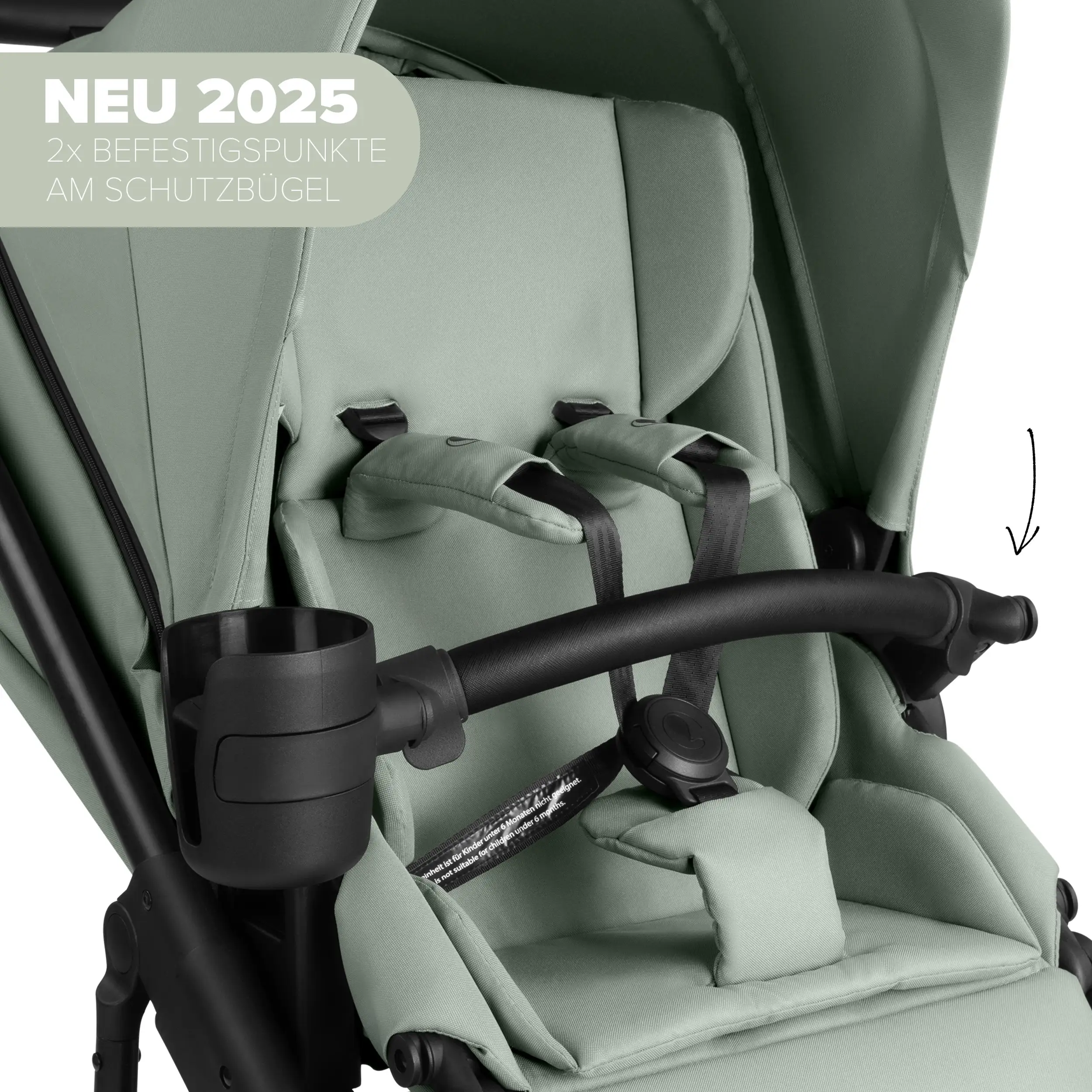 Salsa 5 Air 2-in-1 Stroller, including Urban changing bag, mosquito net, and Rain Cover - Pine