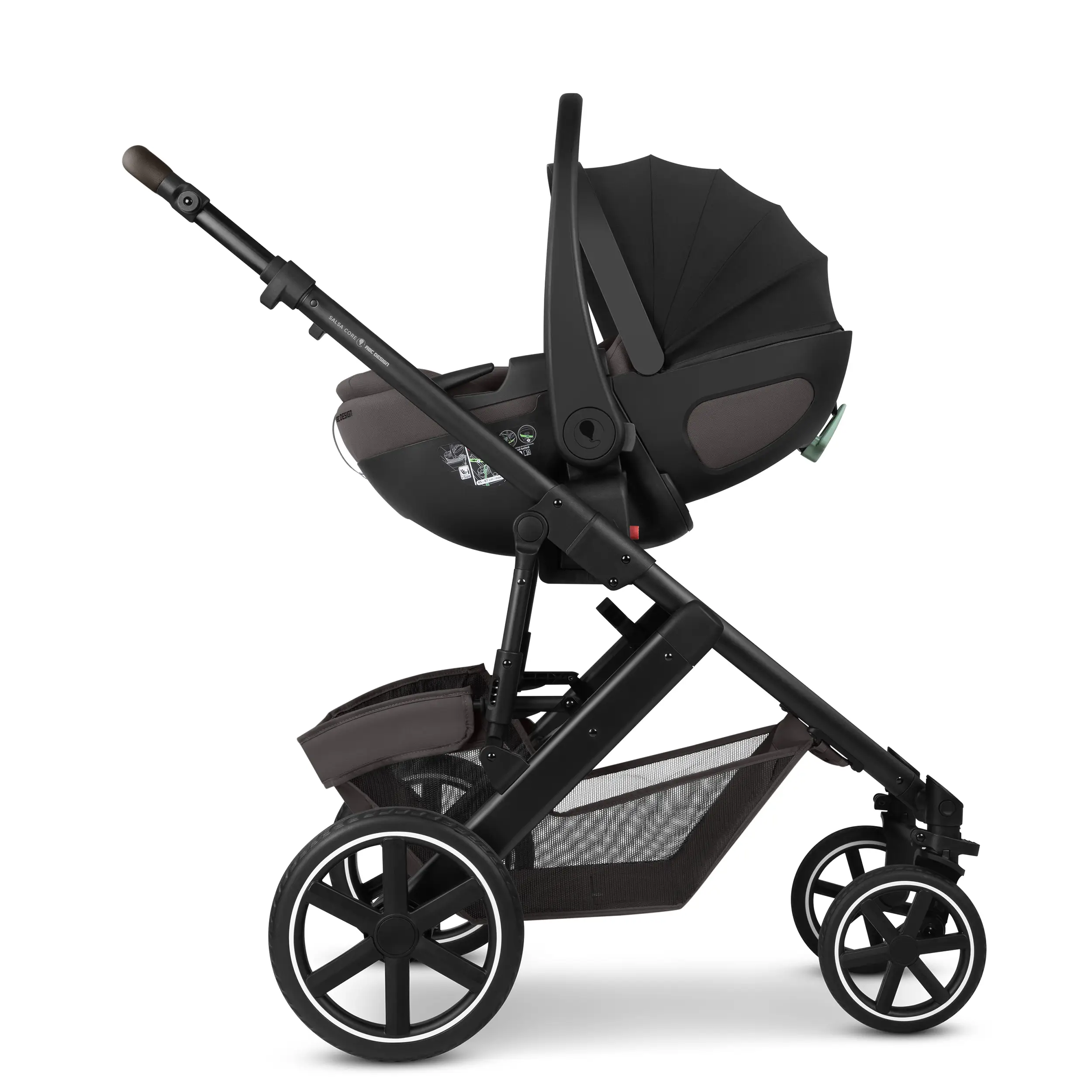 3in1 Stroller Set Salsa Core incl. infant car seat Calla with Reclining Function - Falcon