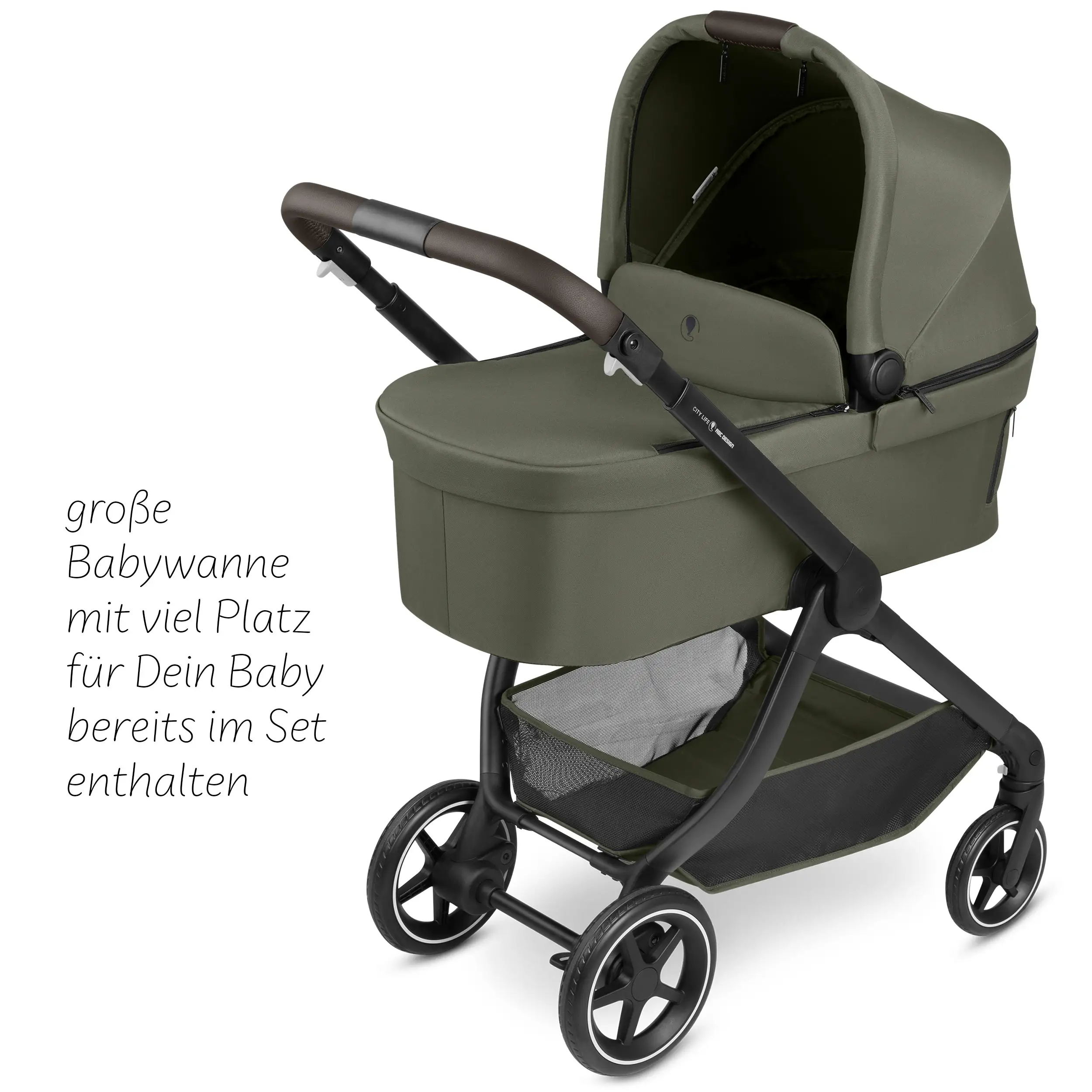 3in1 Stroller Set City Life incl. infant car seat Maxi Cosi Pebble 360 Pro 2 - Avocado