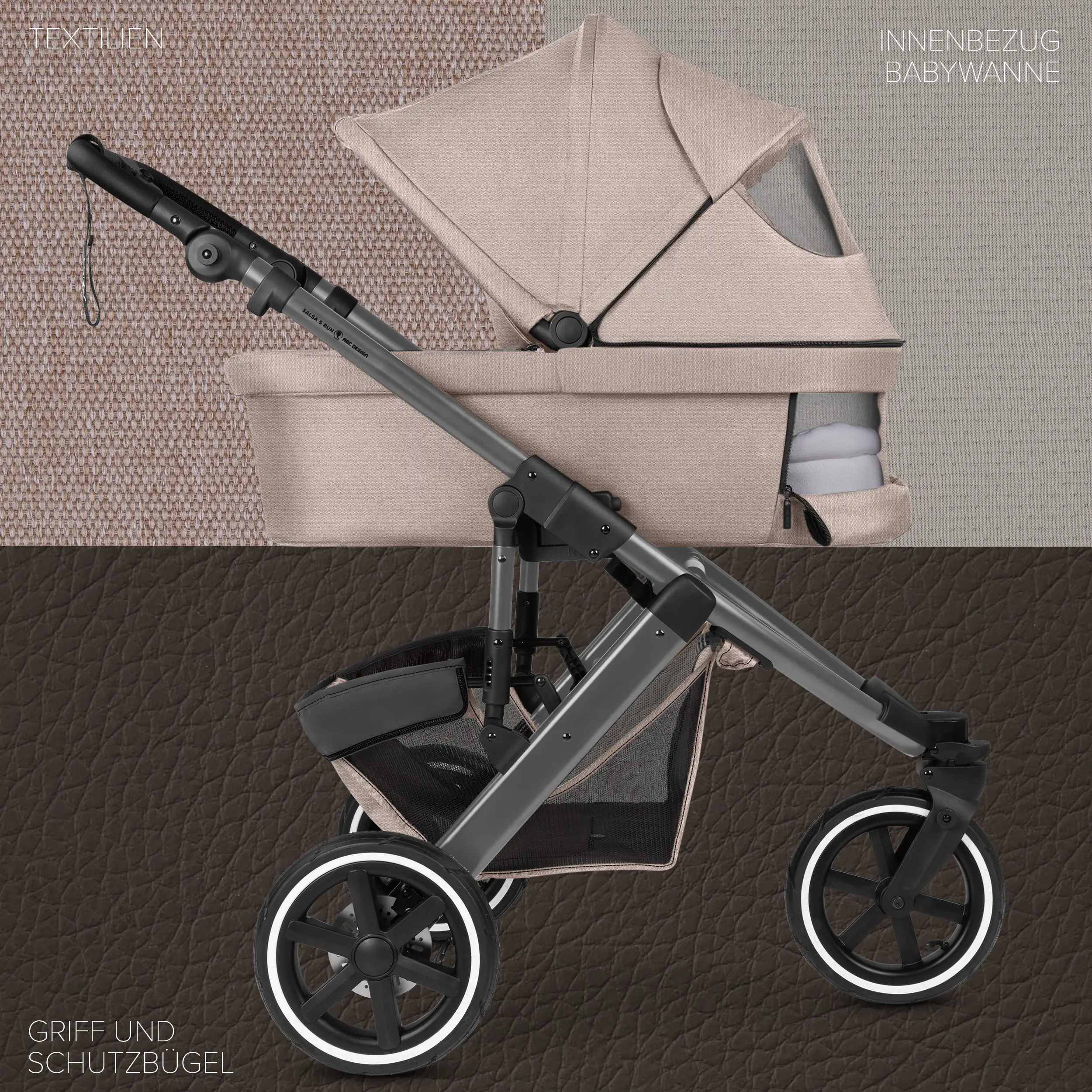 3in1 Stroller-Set Salsa 5 Run - Camel