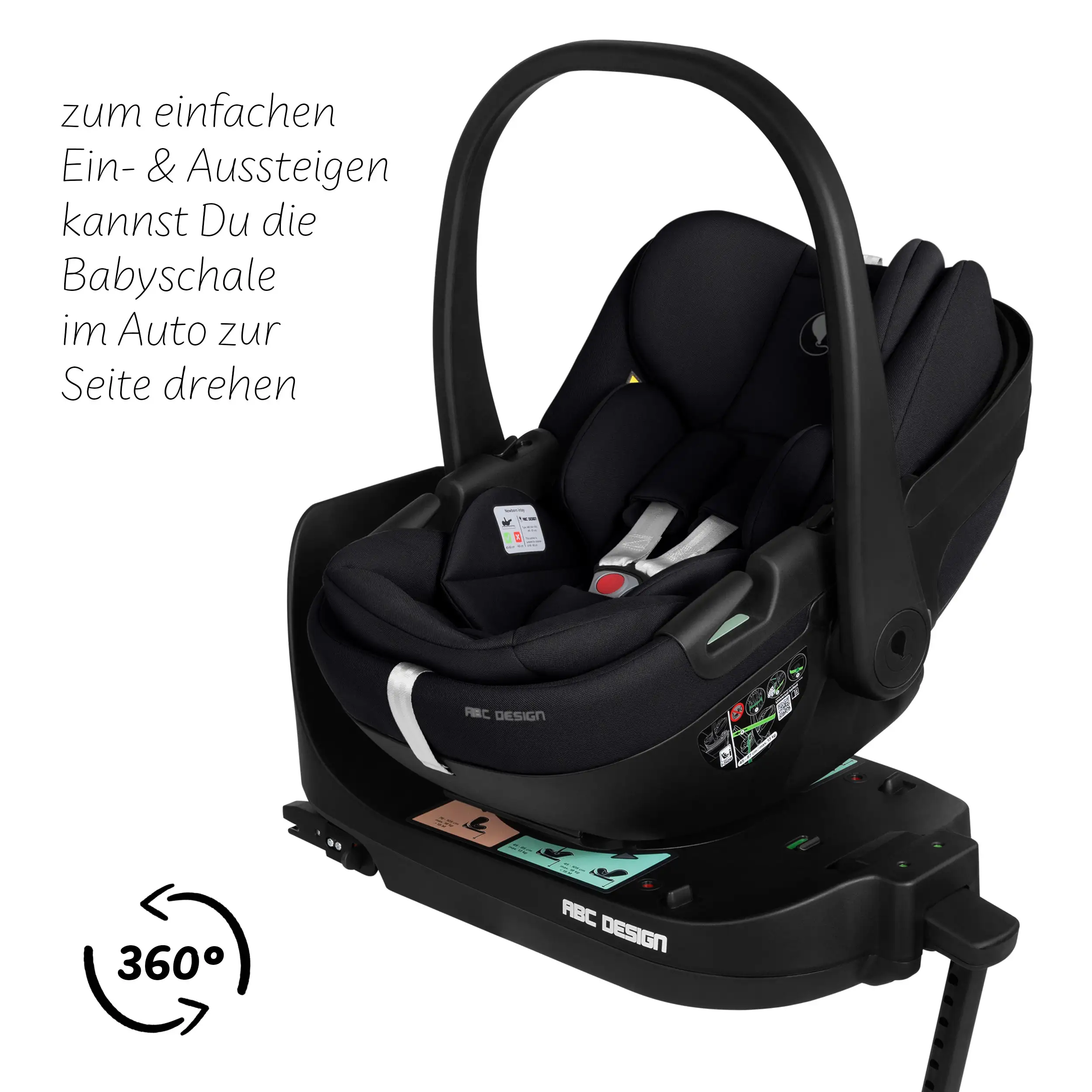 4in1 Stroller Set Salsa Core incl. infant car seat Calla with Reclining Function and the Root Isofix base - Ink