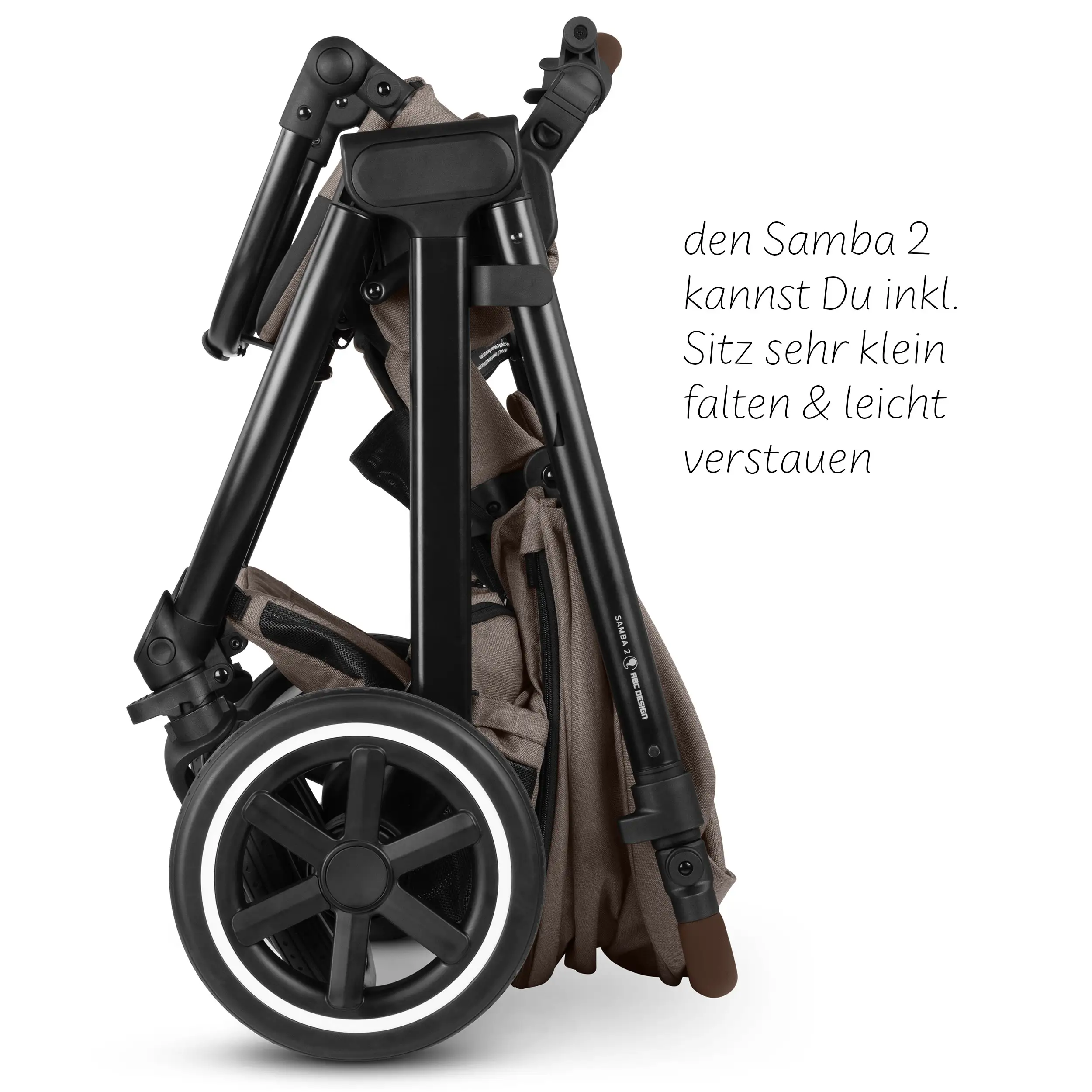 3in1-Kinderwagen-Set Samba 2 inkl. Babyschale Calla mit Liegefunktion - Nature