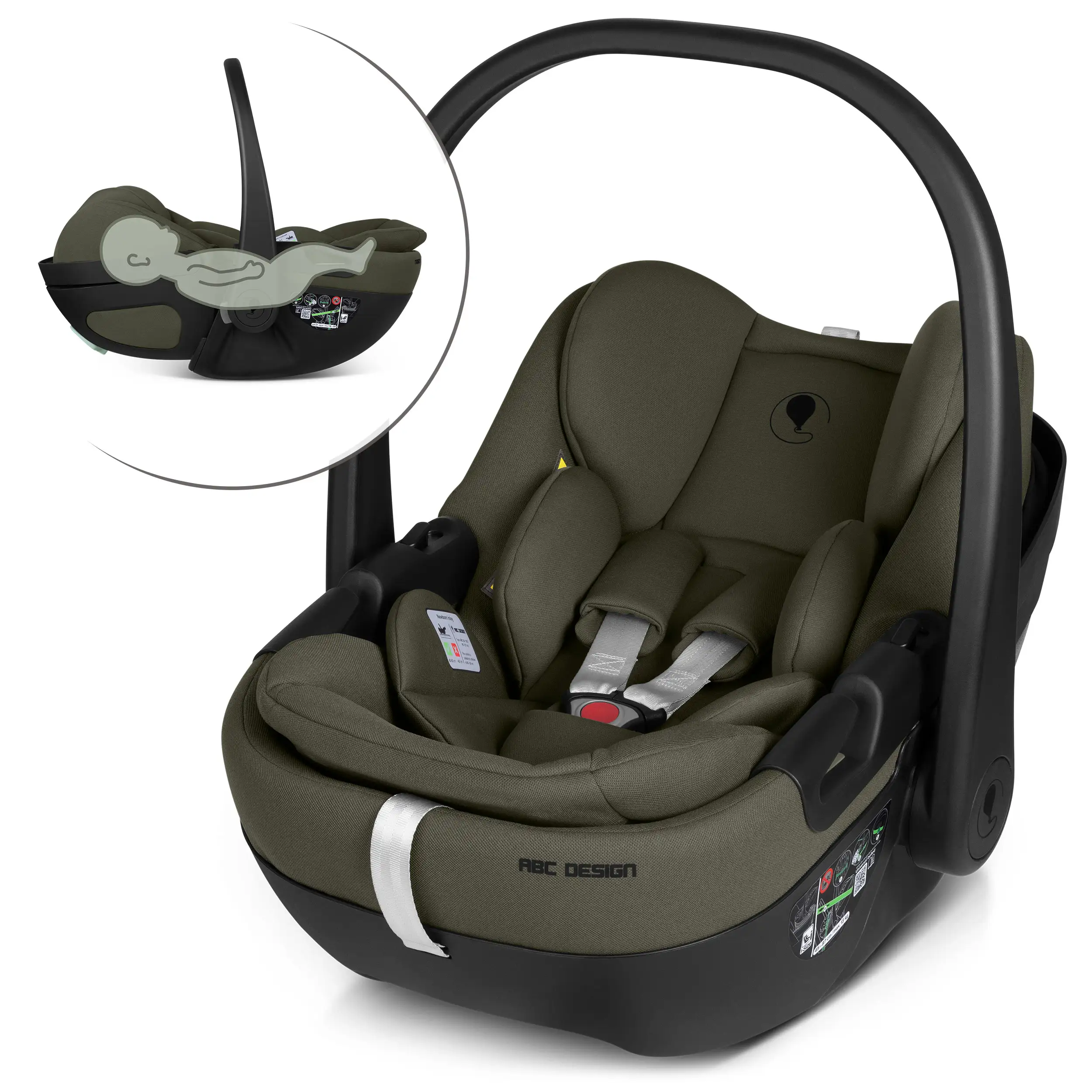 Calla i-Size Infant Car Seat with Reclining Function - Olive