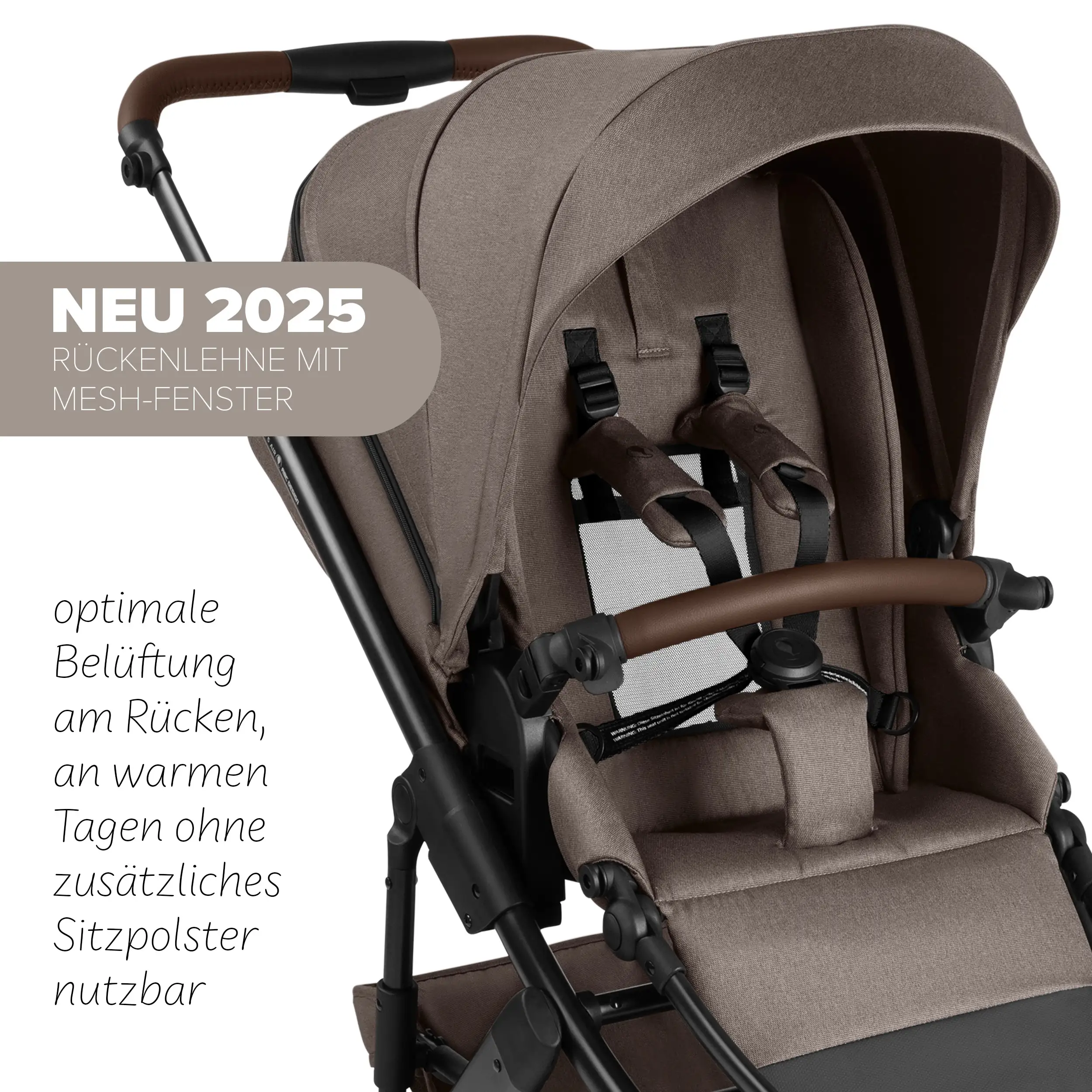 3in1-Kinderwagen-Set Salsa 5 Air inkl. Babyschale Calla mit Liegefunktion  - Nature