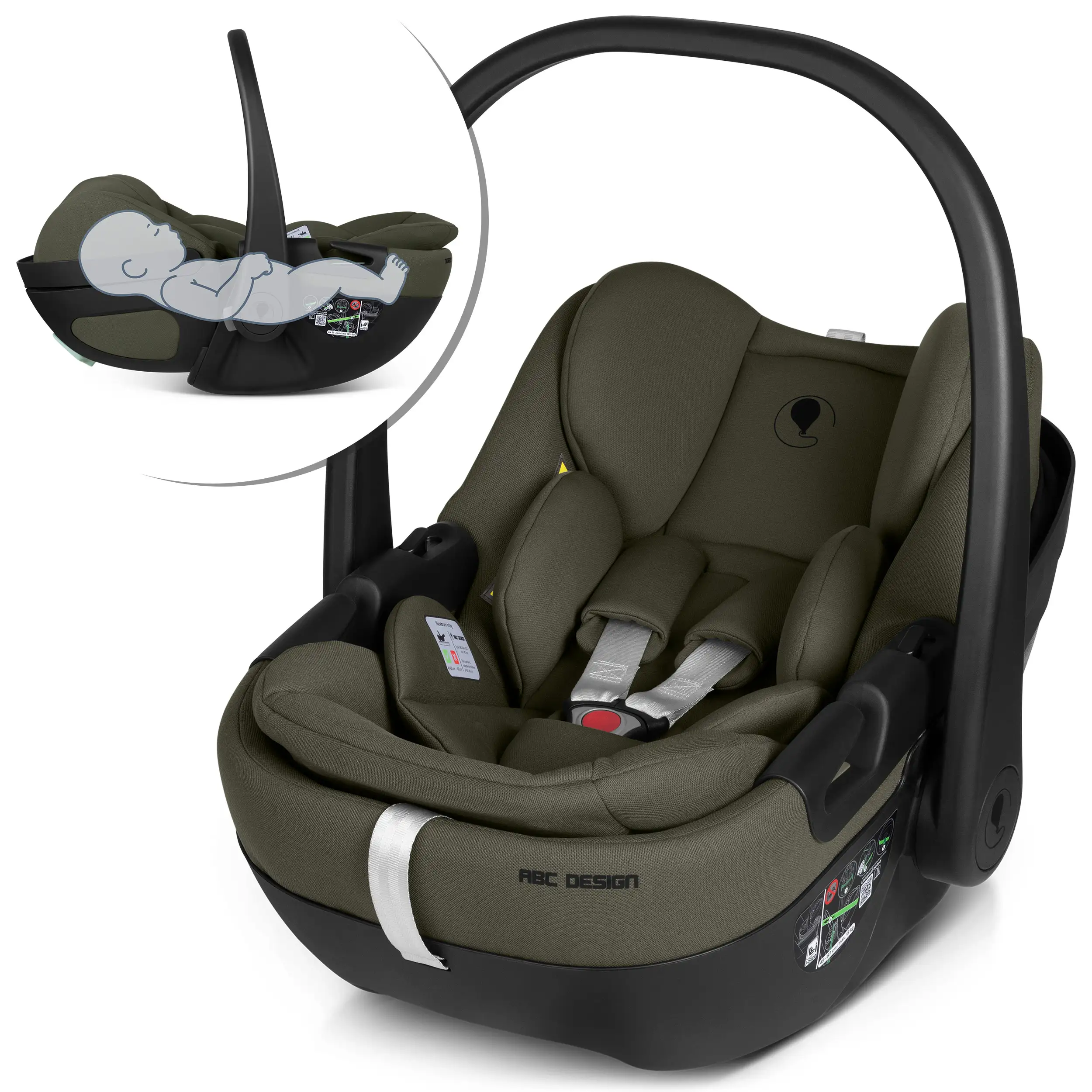 Calla i-Size Infant Car Seat with Reclining Function - Olive