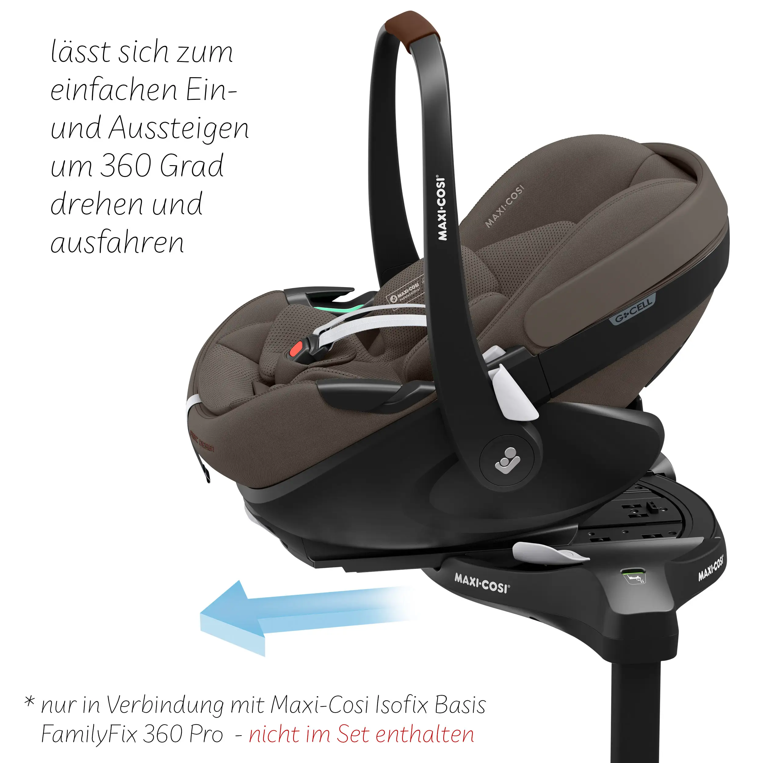 3in1 Stroller-Set Samba 2 incl. Infant Car Seat Maxi Cosi Pebble 360 Pro 2 - Nature