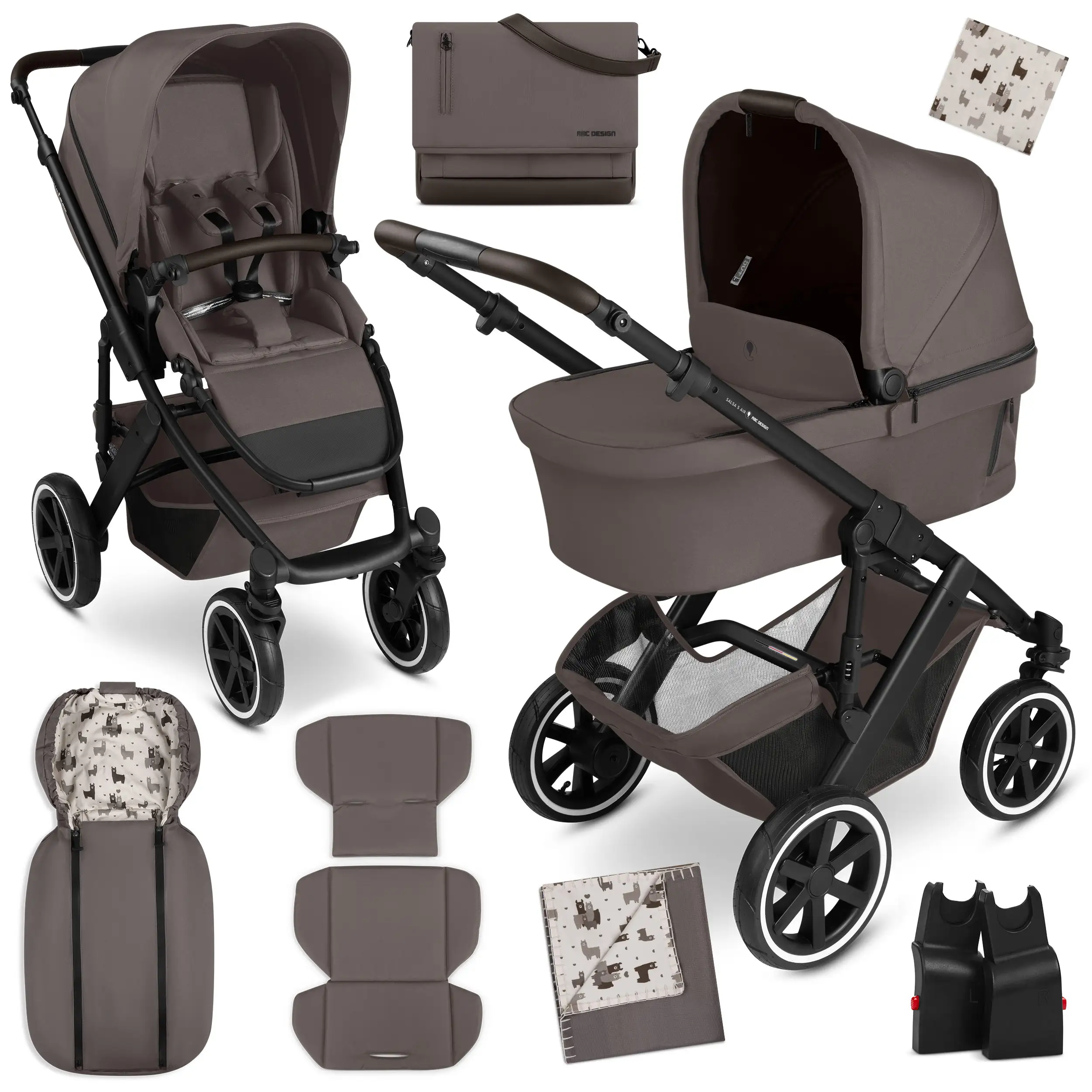 Package 1/2 3in1 Stroller set Salsa 5 Air - Marron