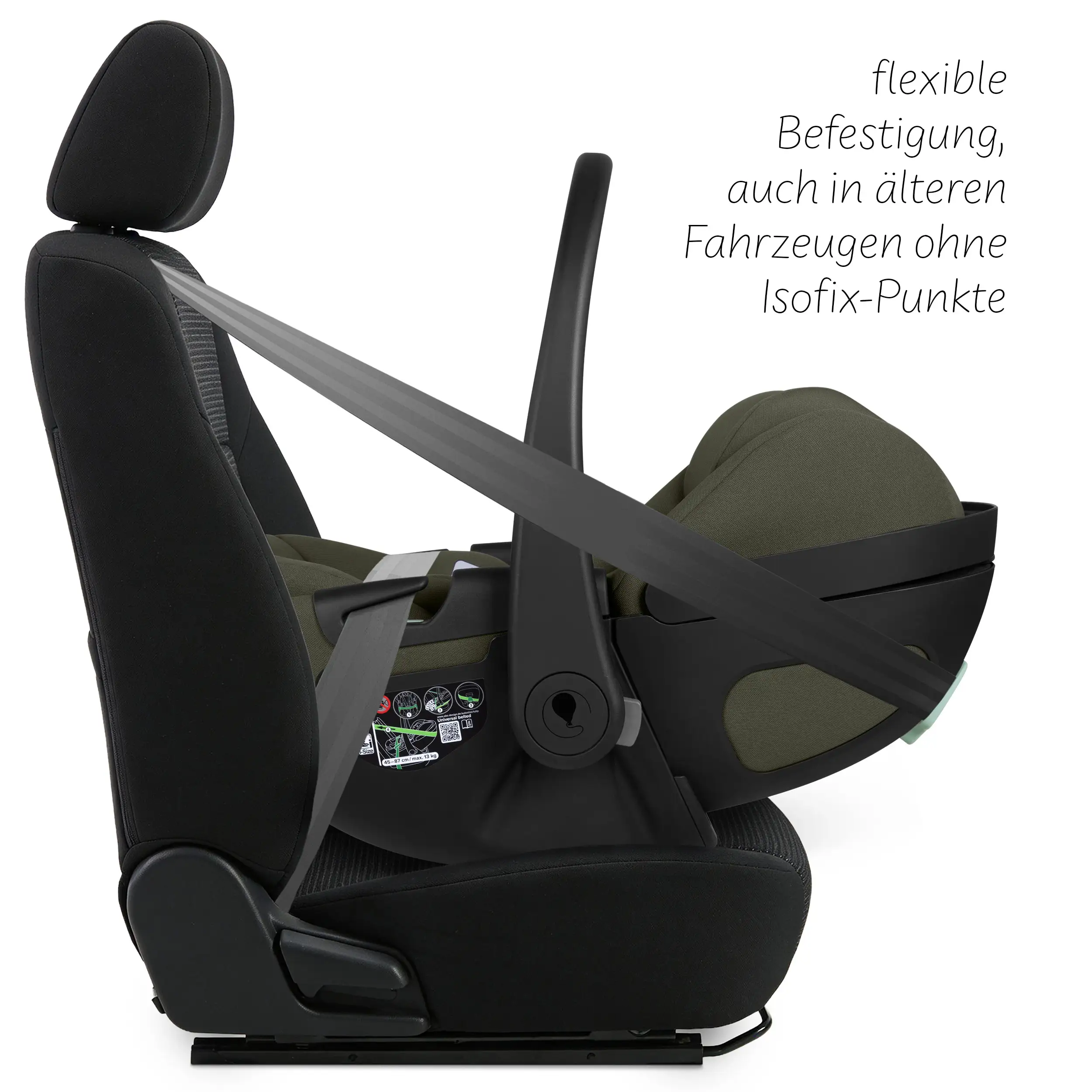 Calla i-Size Infant Car Seat with Reclining Function - Olive