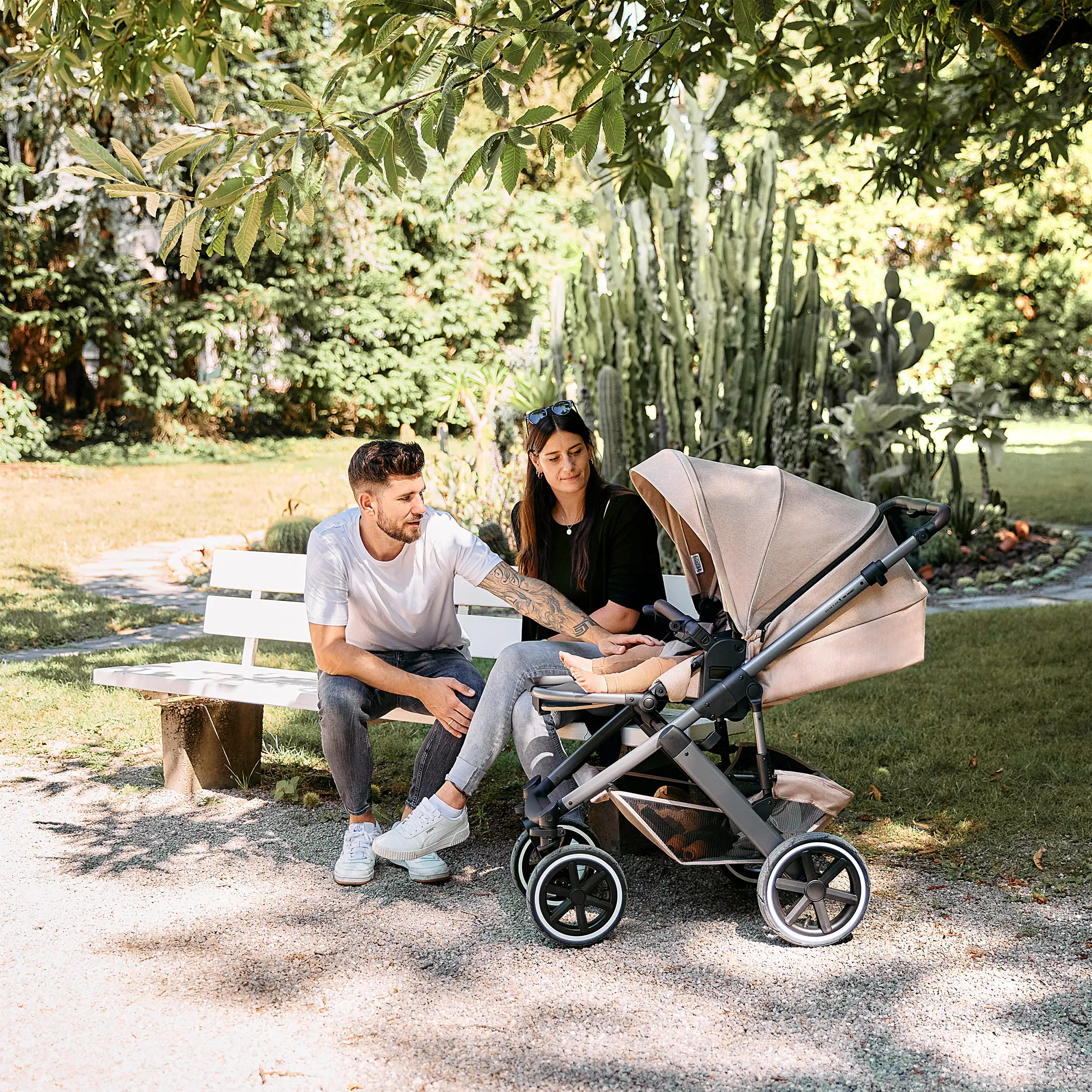 Salsa 5 Air 2-in-1 Stroller, including Urban changing bag, mosquito net, and Rain Cover - Camel