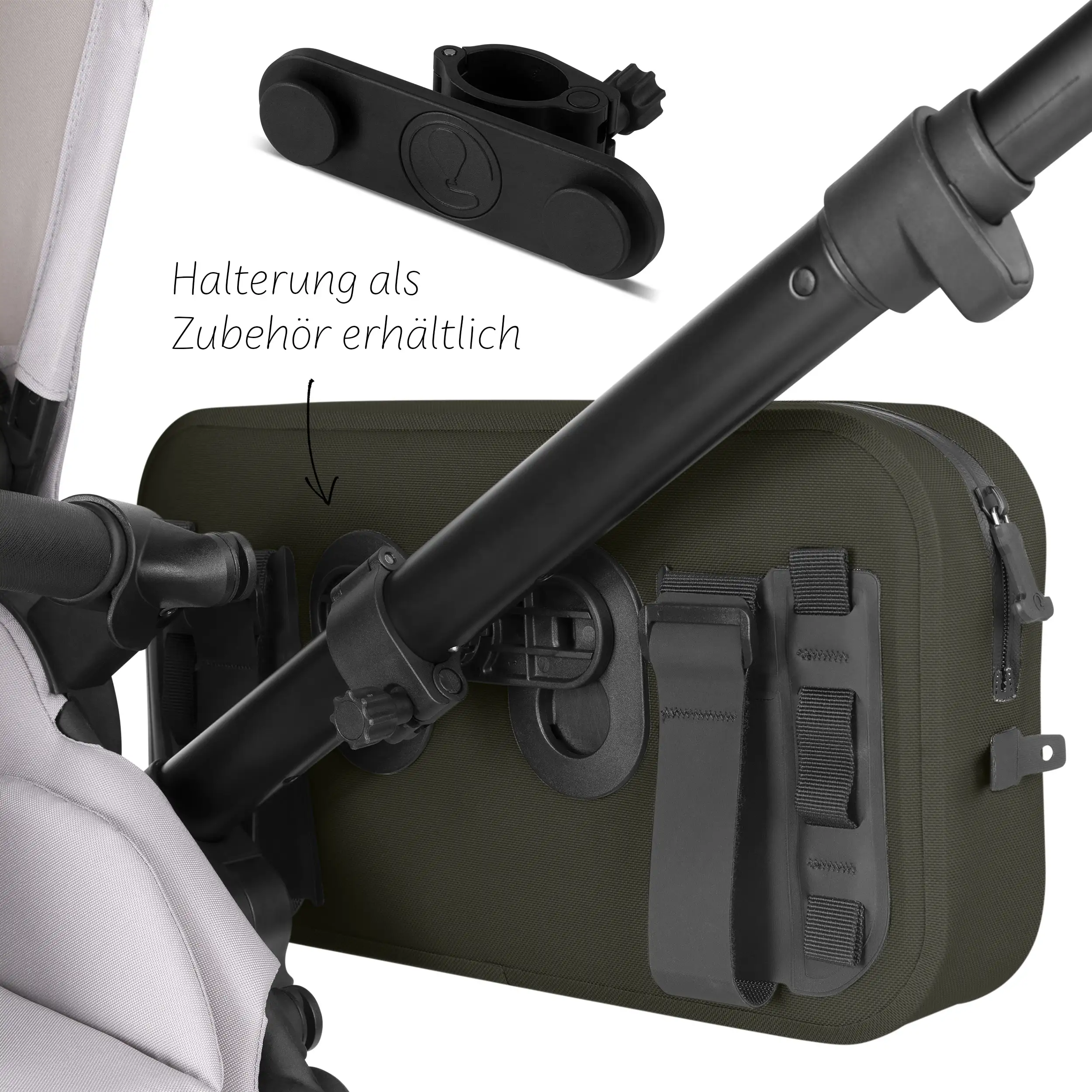 Geneva 4.5L saddle bag for strollers, bikes & everyday use - Avocado