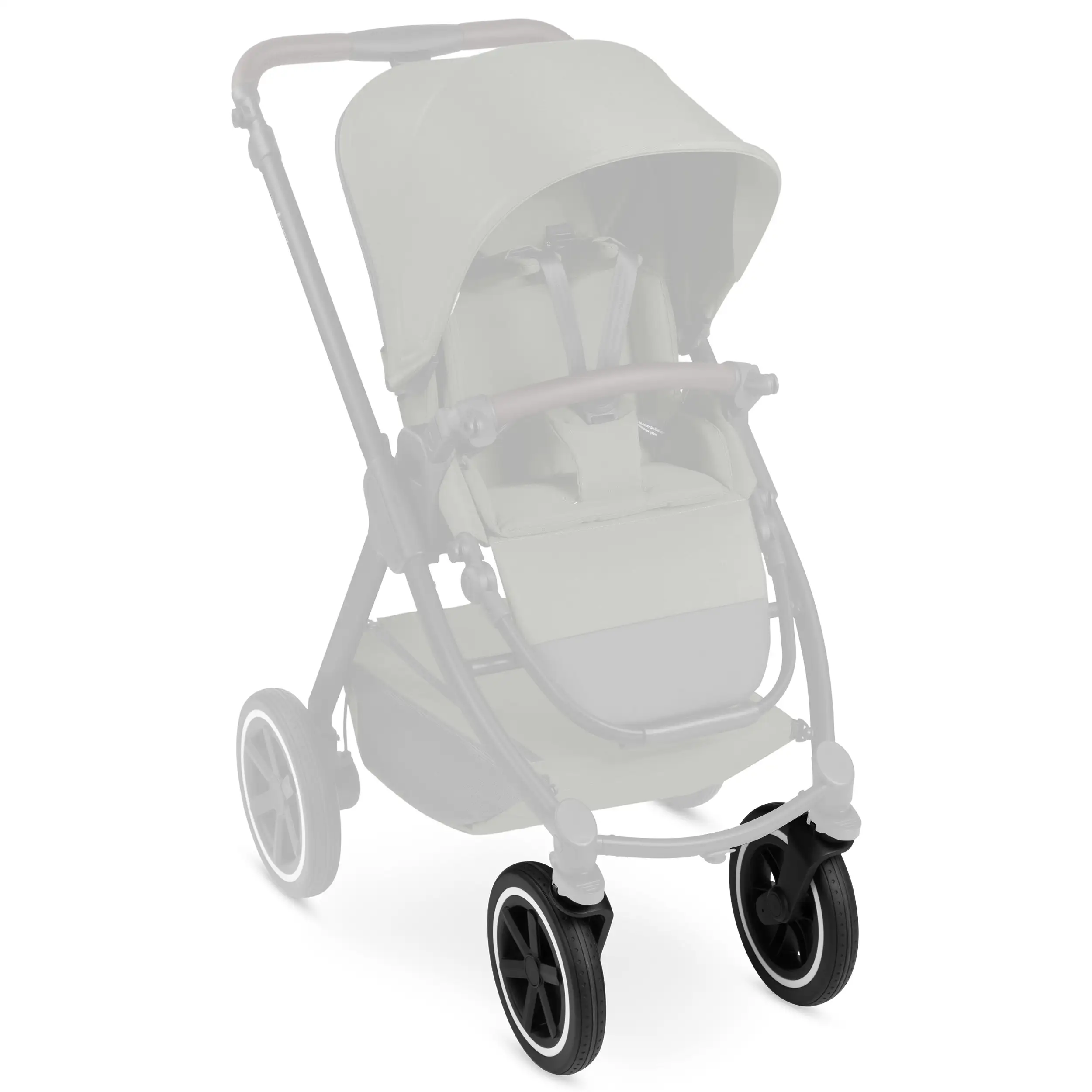 Front wheels set (2 pieces) for Samba 2 / Samba - Black / White Wall