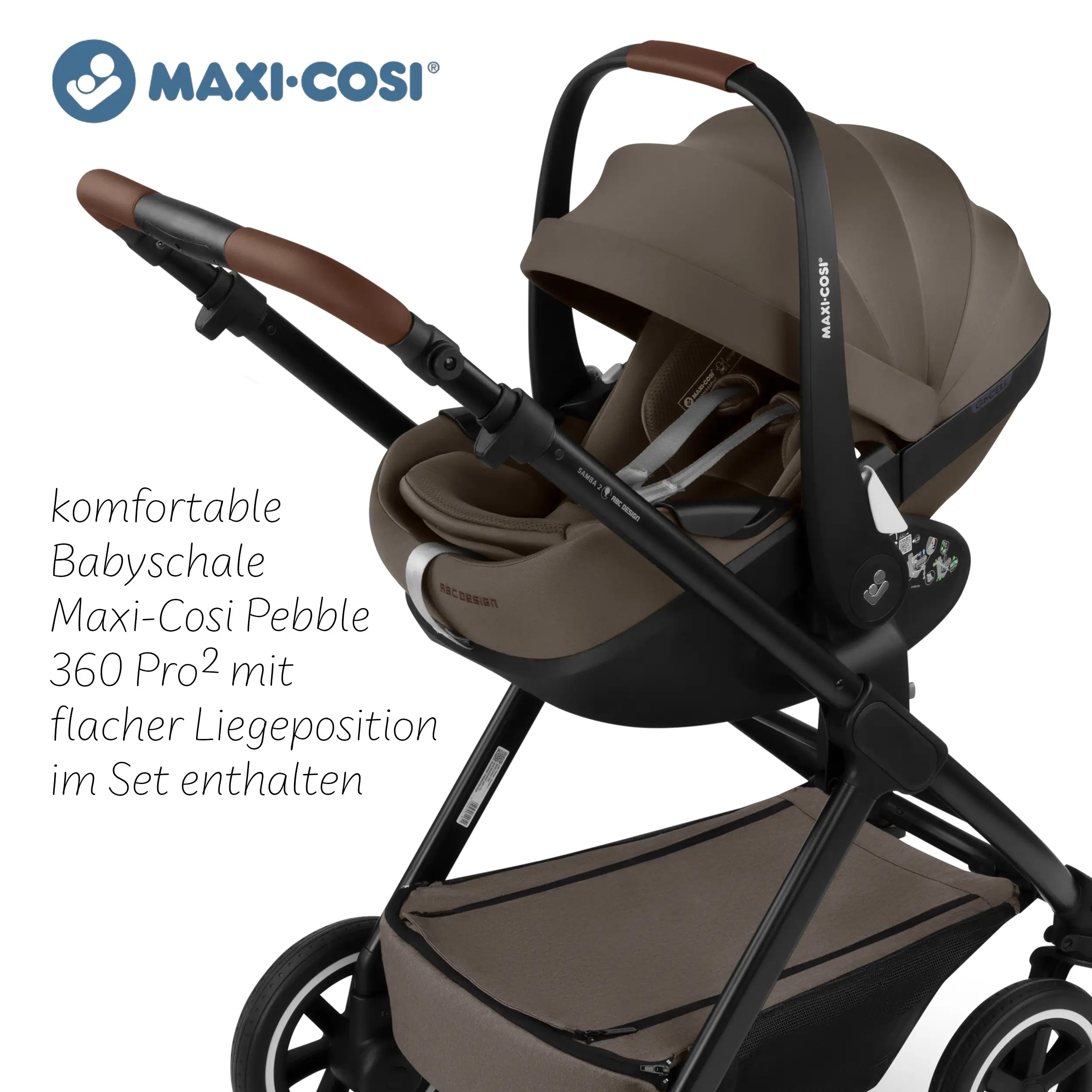 3in1 Stroller Set Salsa 5 Air incl. infant car seat Maxi Cosi Pebble 360 Pro 2 - Nature