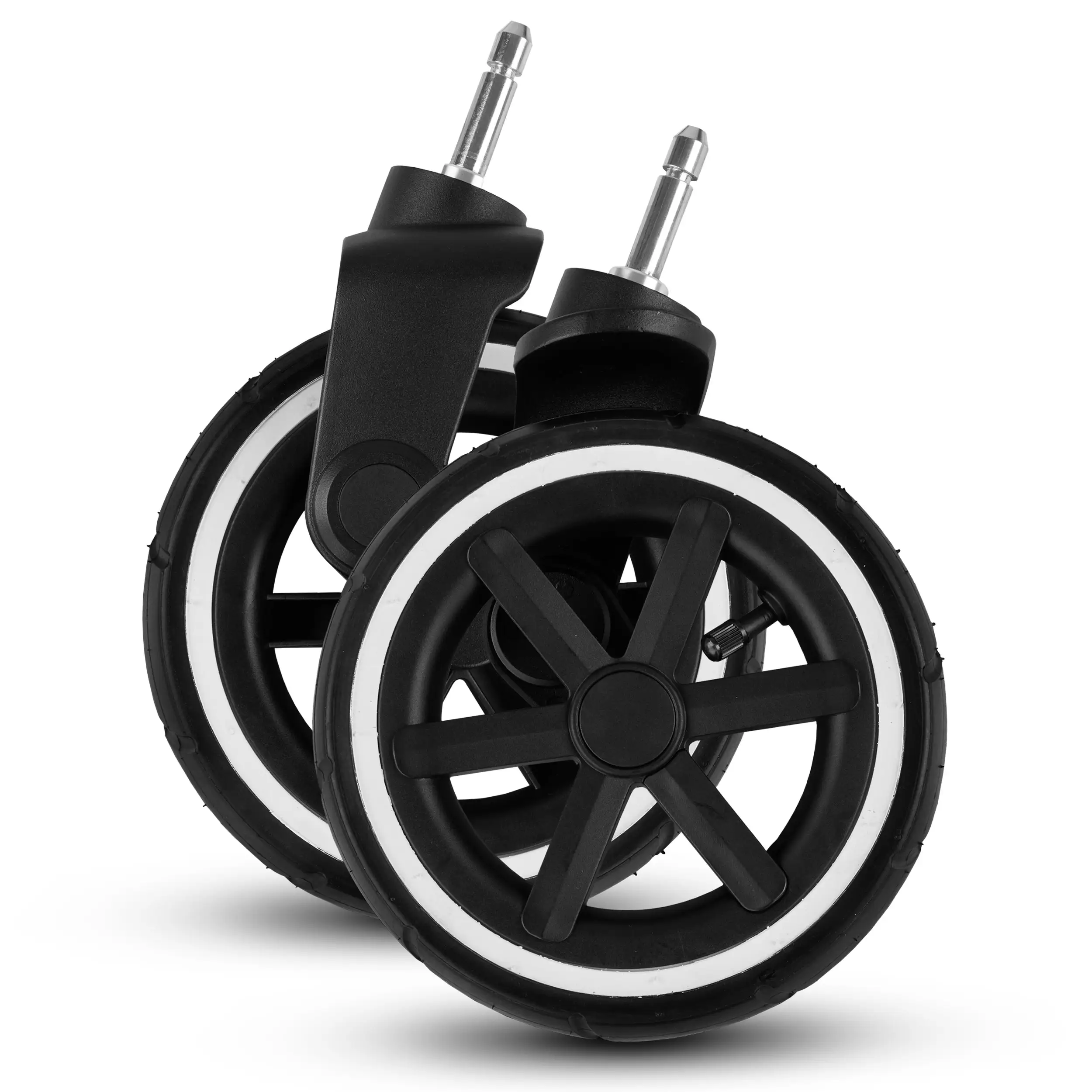 Front wheels set (2 pieces) for Avus 2 Air / Avus Air - Air wheel Black / White Wall