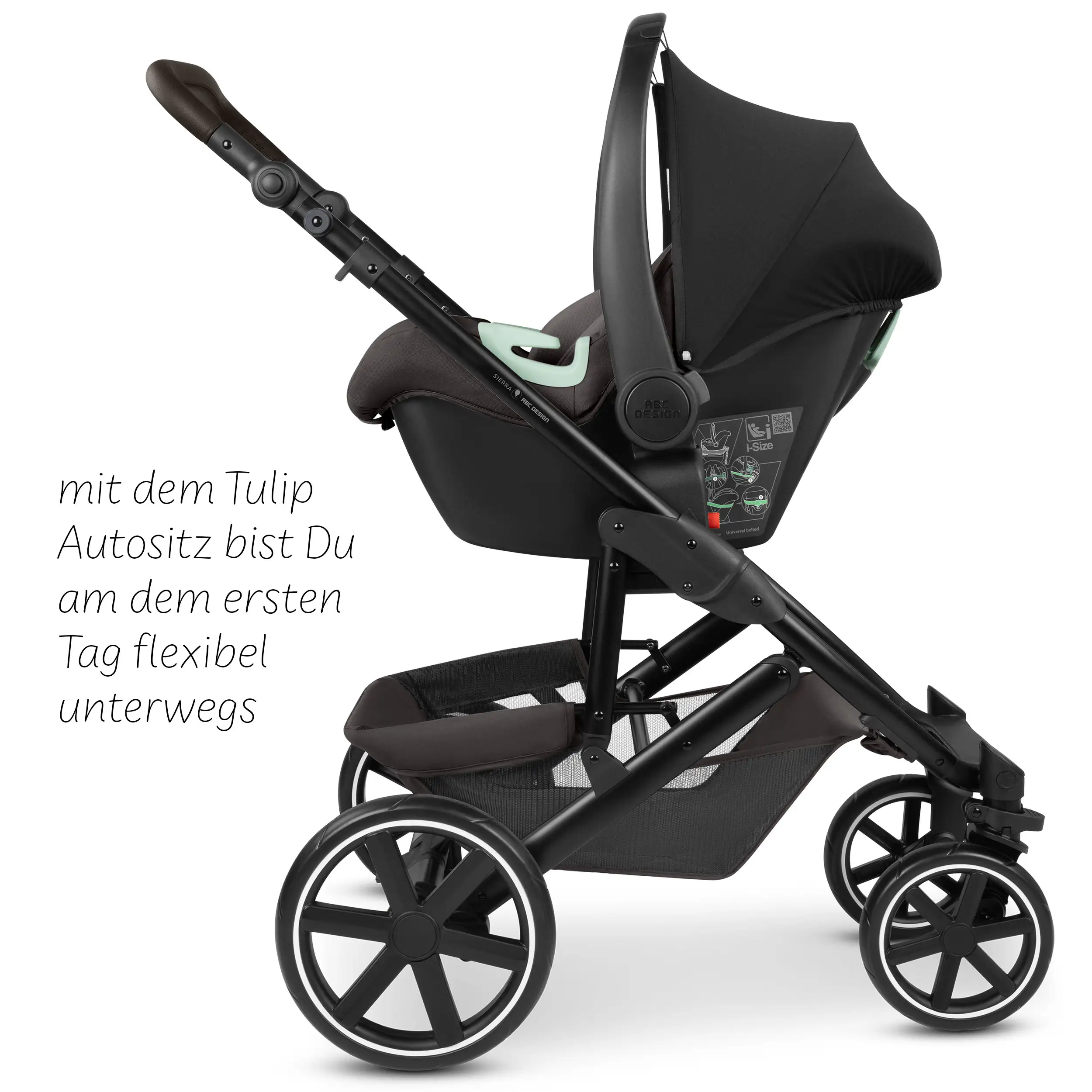 4-in-1 Sierra Stroller Set incl. Isofix base - Nut