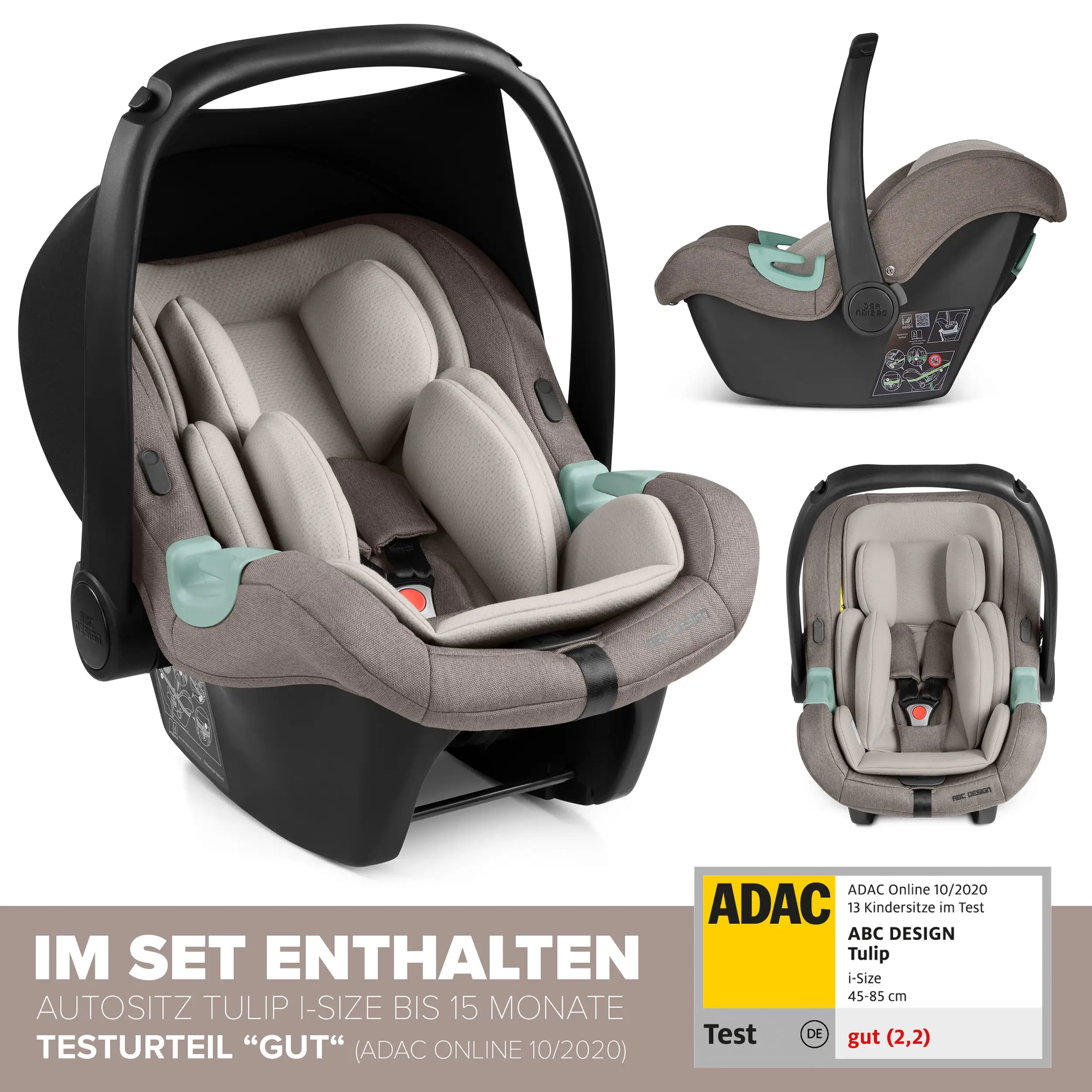 Travel set Samba 2 incl. car seats for newborns - Nature