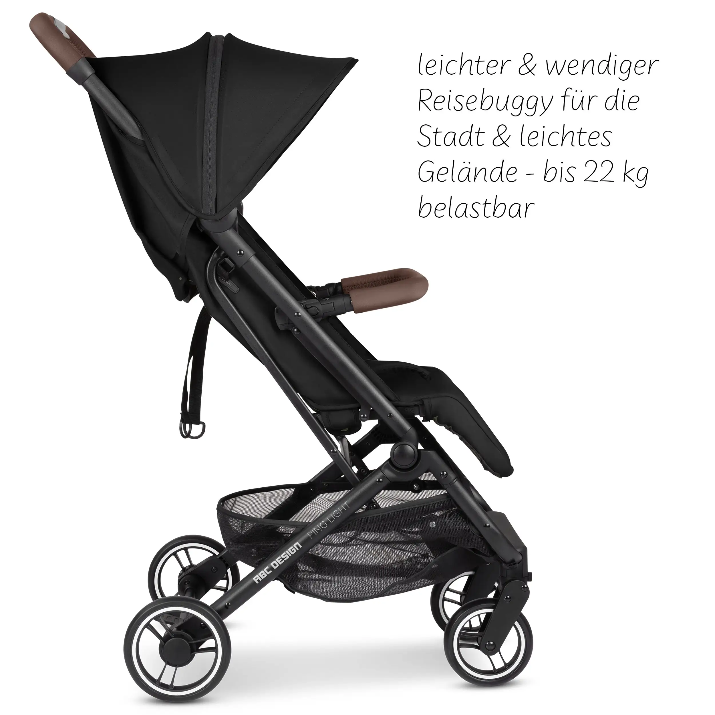 Travel Stroller Ping Light - Black