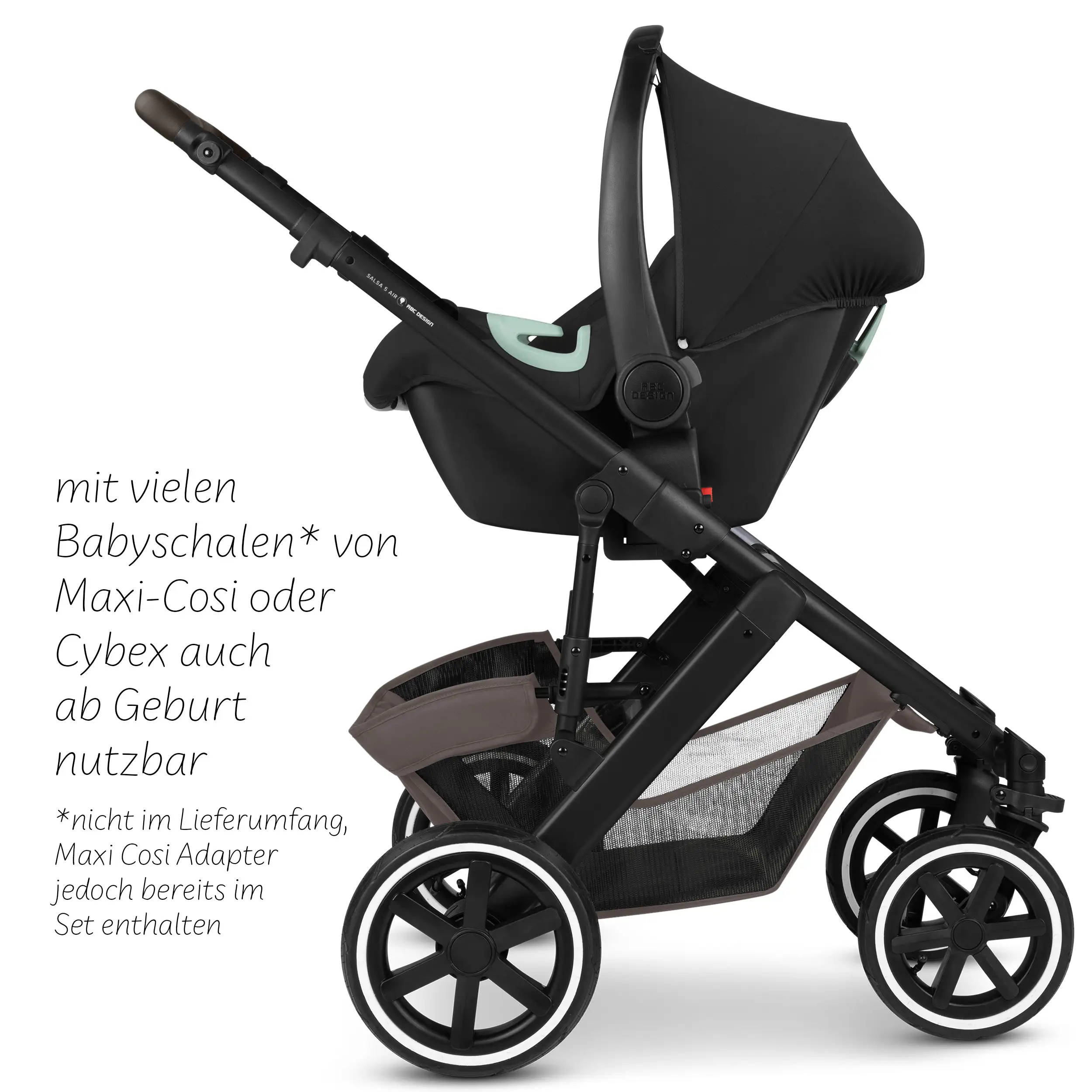 Package 1/2 3in1 Stroller set Salsa 5 Air - Marron