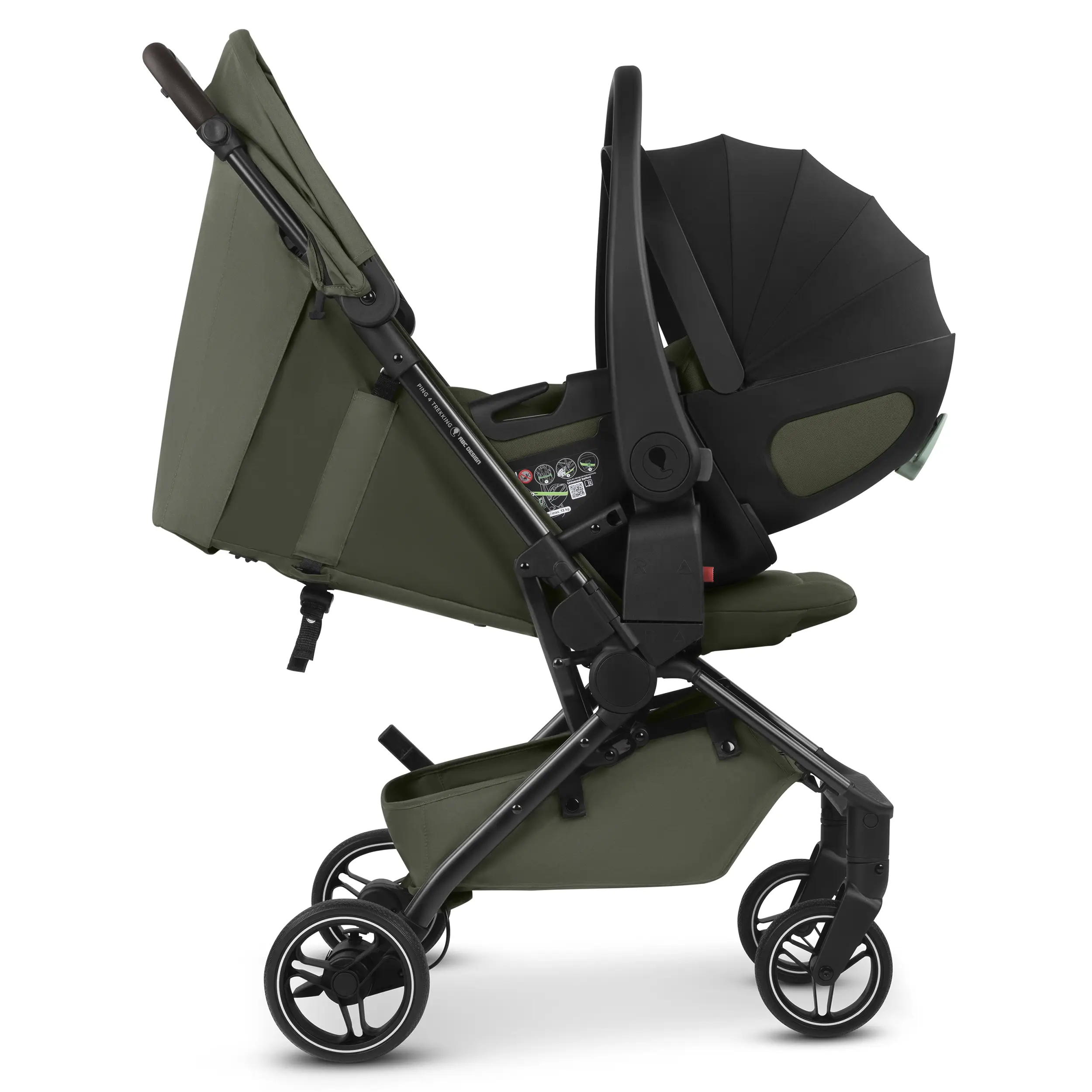 Ping 4 Trekking Travel Stroller - Pea