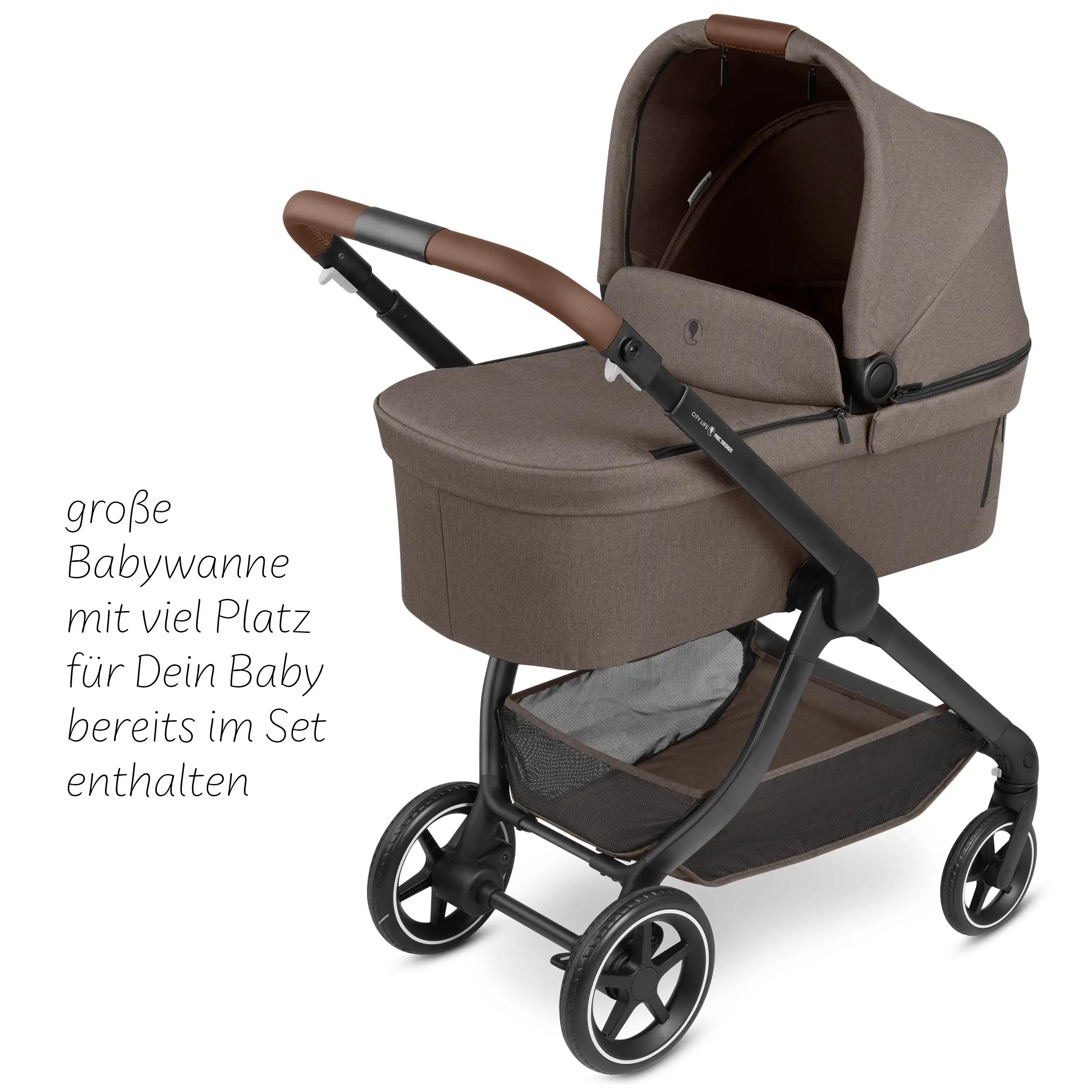 4-in-1 City Life Stroller Set incl. Isofix Base - Nature