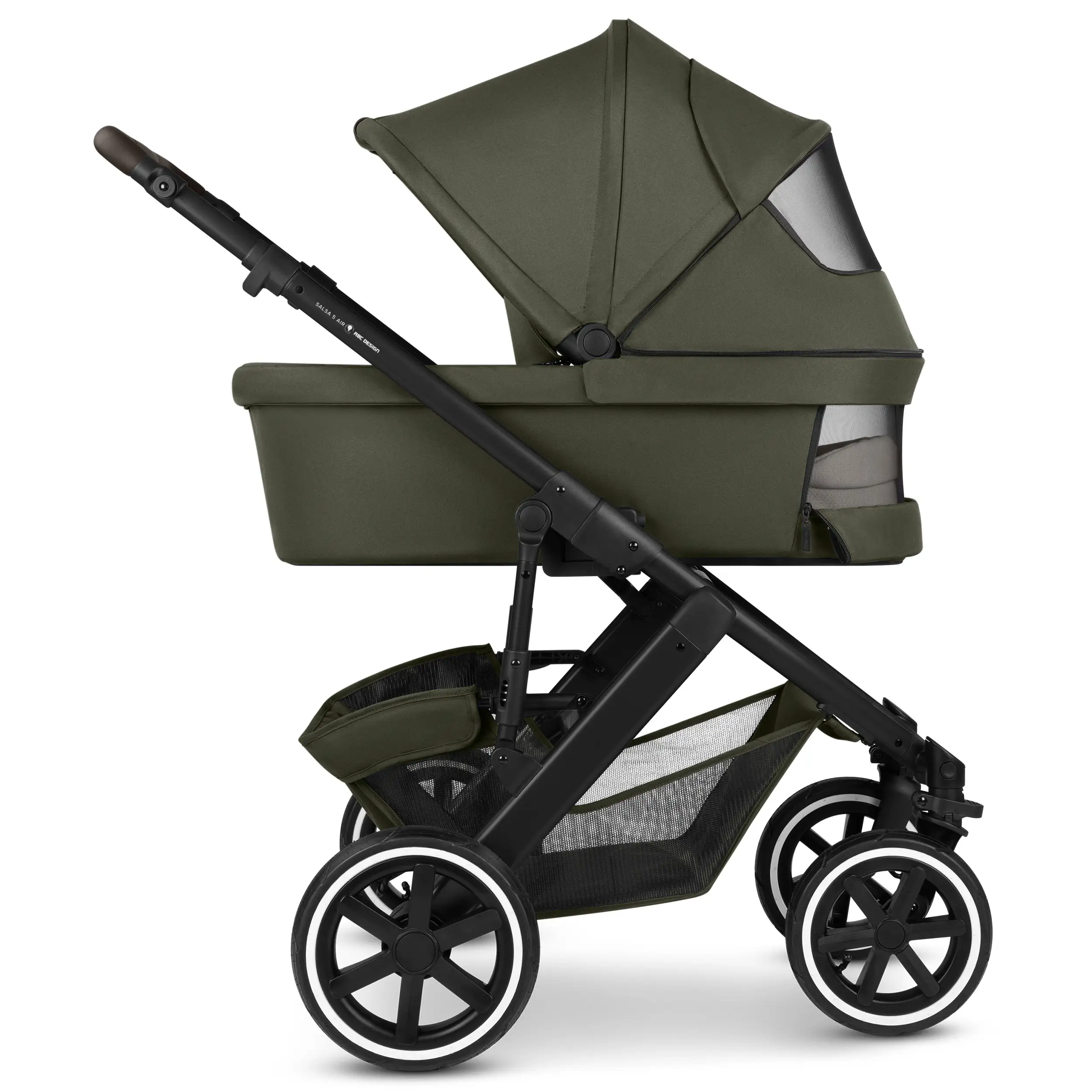 4in1-Kinderwagen-Set Salsa 5 Air inkl. Babyschale Calla mit Liegefunktion - Avocado