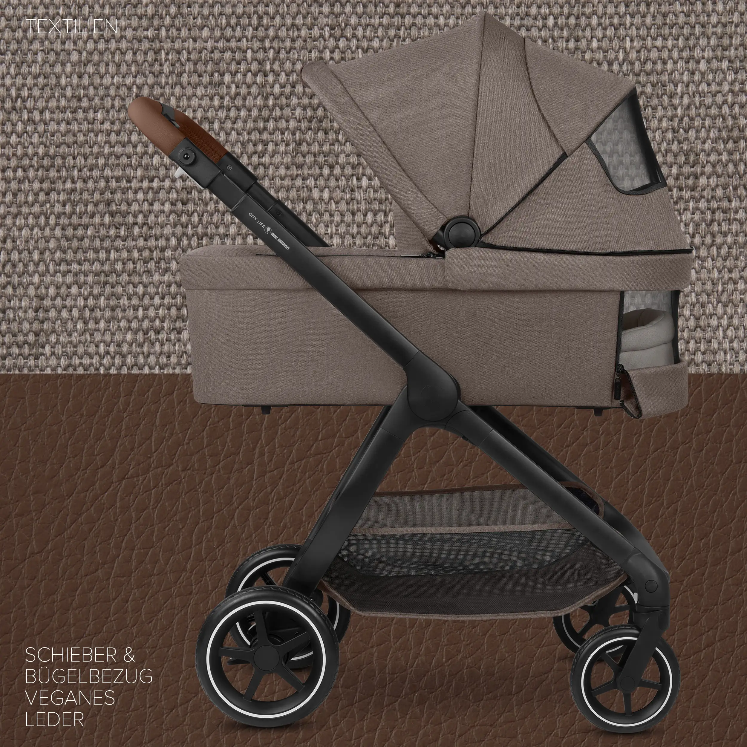 3in1 Stroller Set City Life incl. infant car seat Maxi Cosi Pebble 360 Pro 2 - Nature
