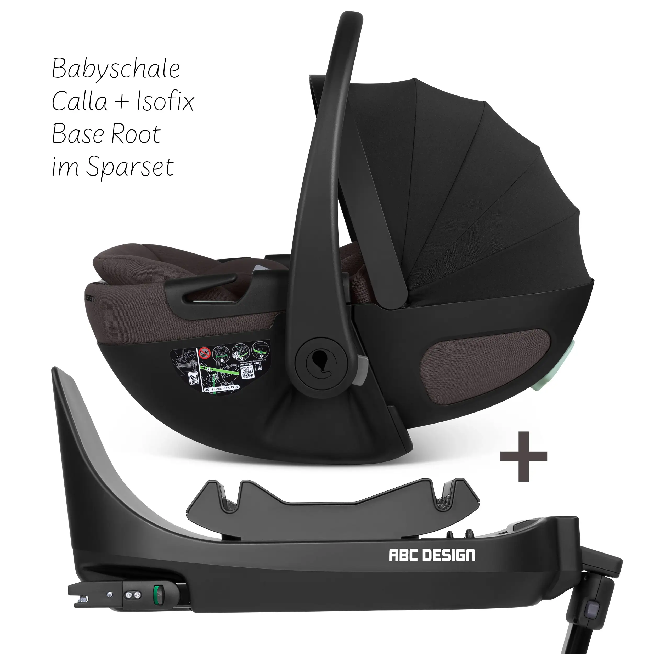 Calla i-Size lie-flat infant car seat incl. rotating ISOFIX Base Root - Falcon