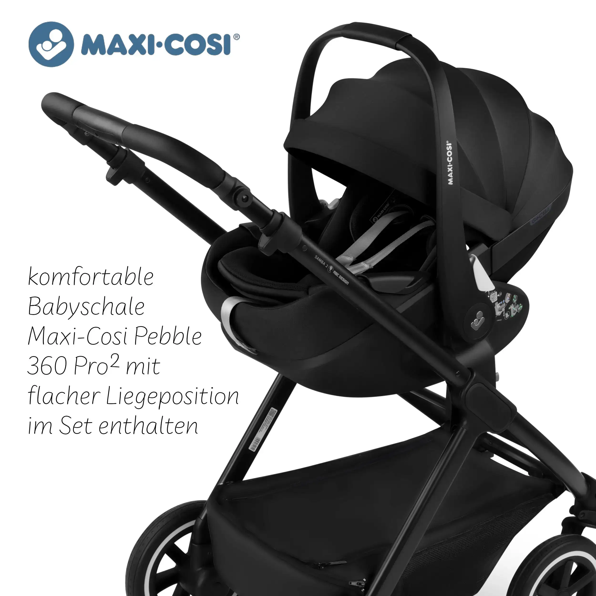 3-in-1 Samba 2 Stroller set incl. Maxi Cosi Pebble 360 Pro 2 infant carrier - Avocado