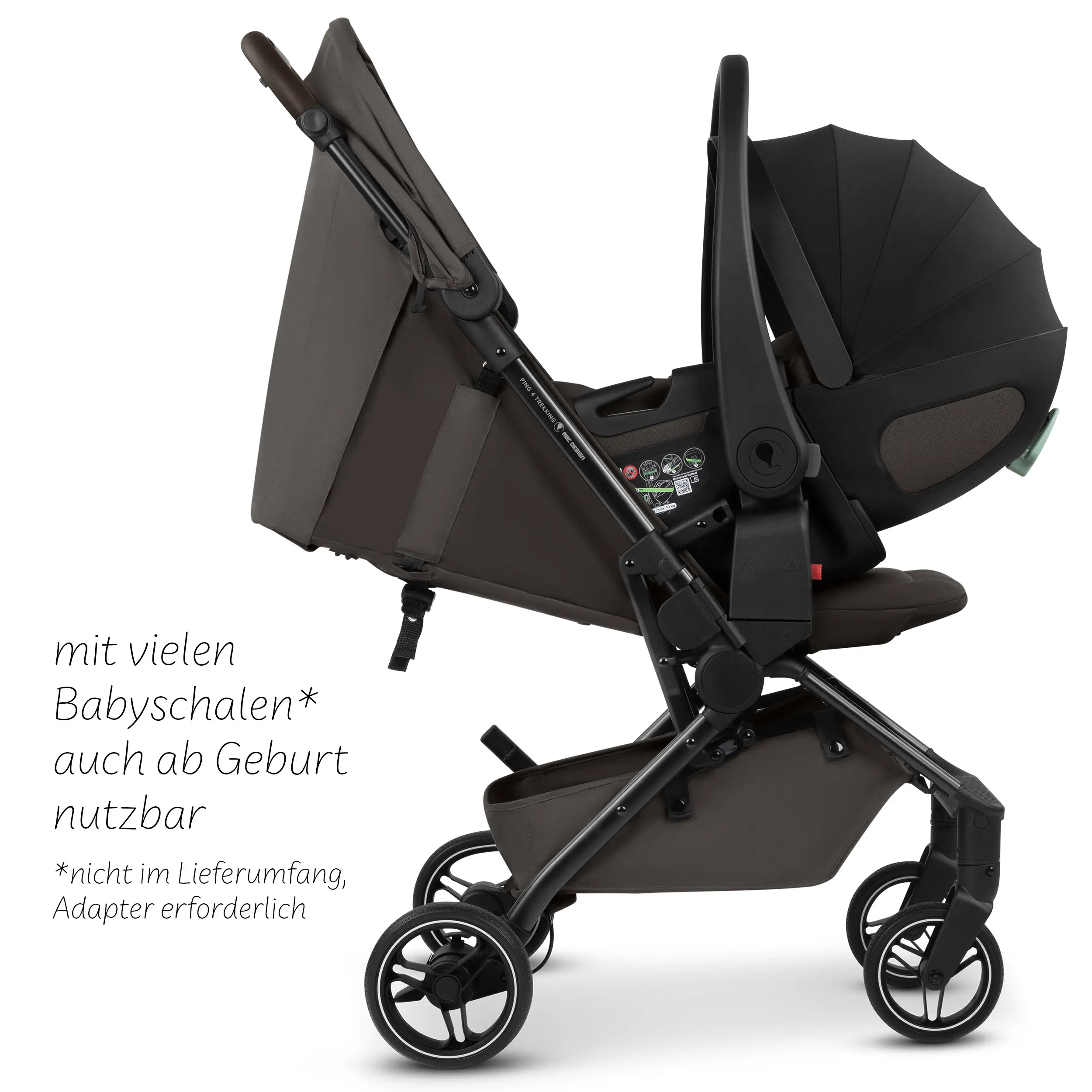 Ping 4 Trekking Travel Stroller - Nut