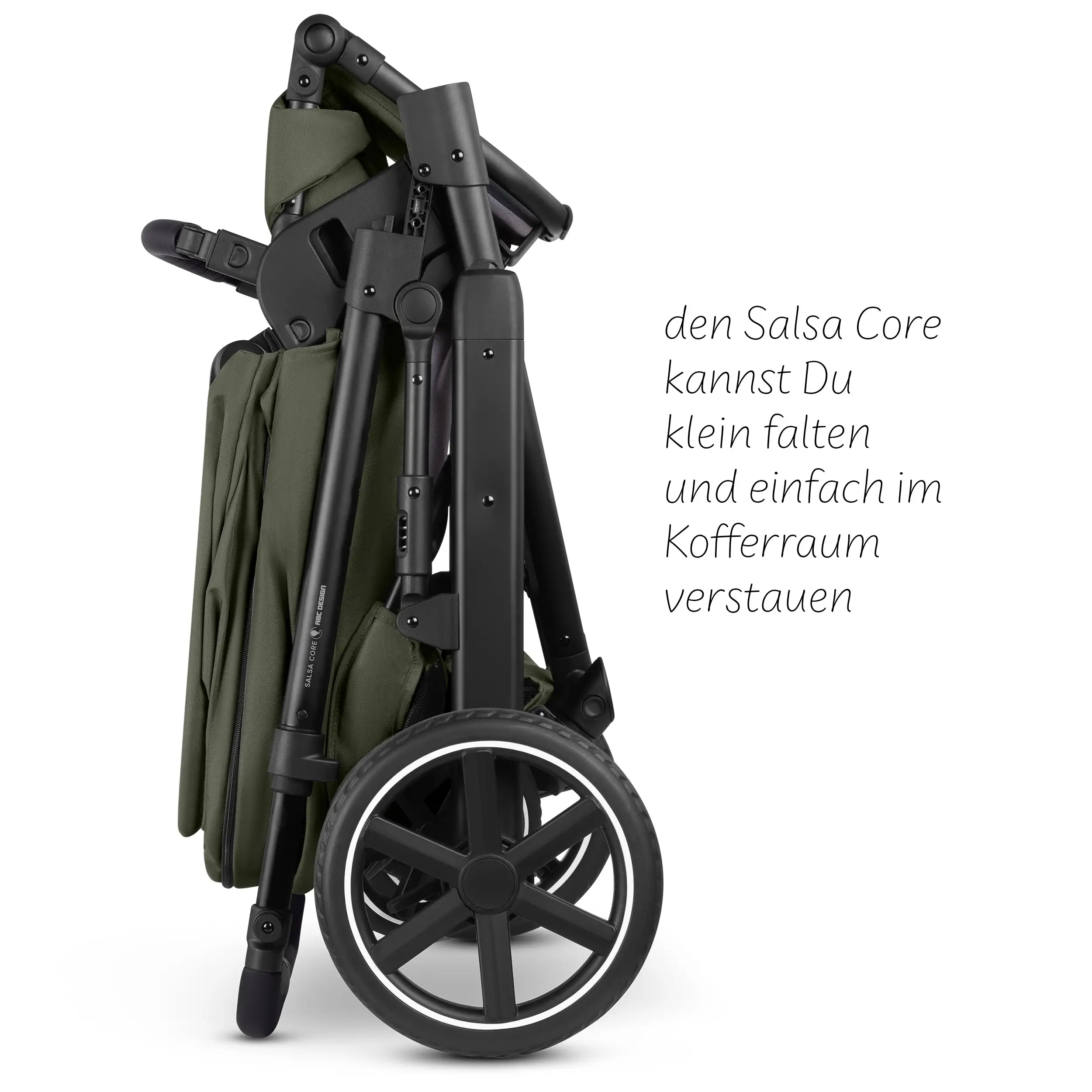 4in1 Stroller Set Salsa Core incl. infant car seat Calla with Reclining Function and the Root Isofix base - Olive