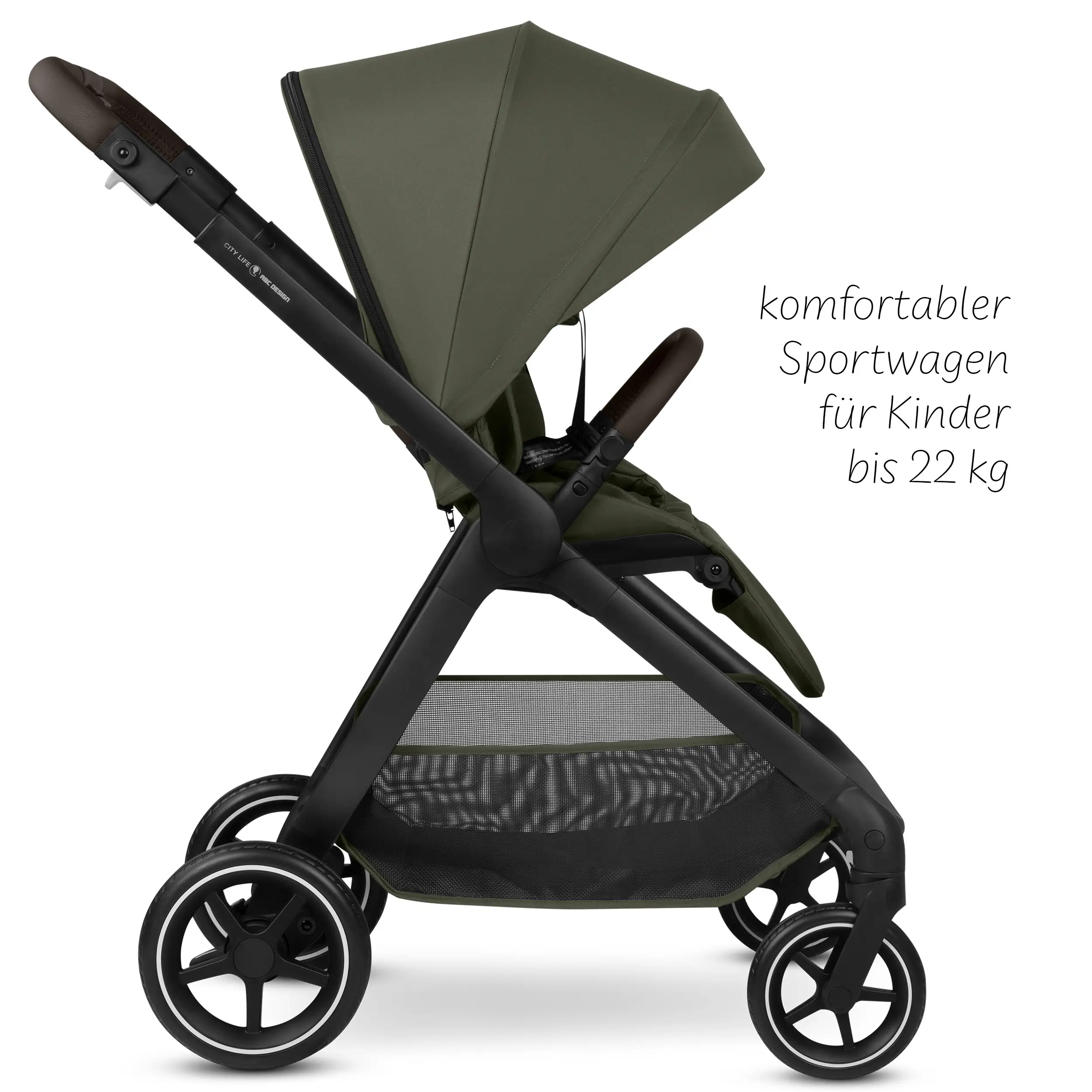 4-in-1 City Life Stroller Set incl. Isofix Base - Avocado