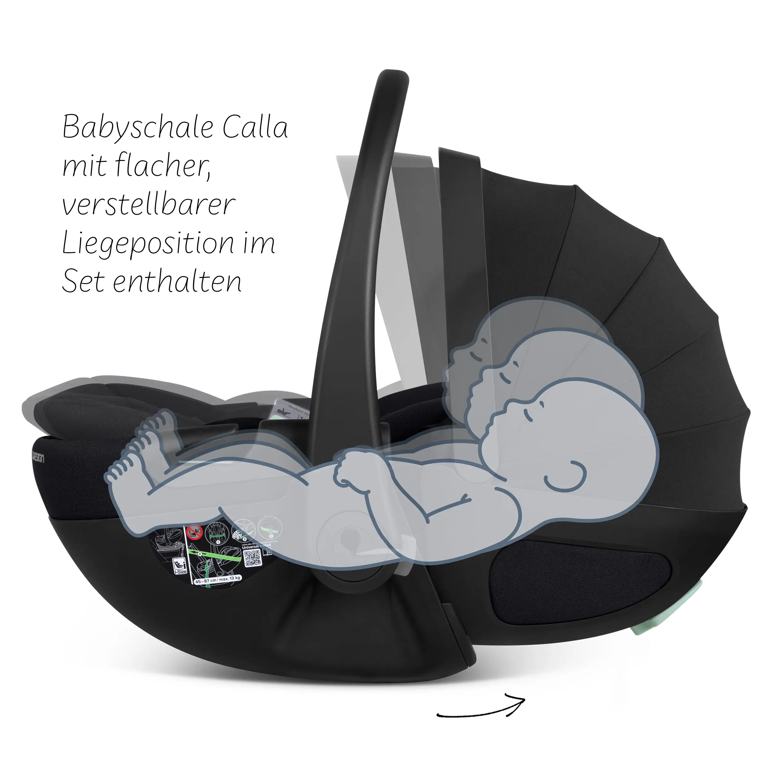 3in1-Kinderwagen-Set Samba 2 inkl. Babyschale Calla mit Liegefunktion - Camel