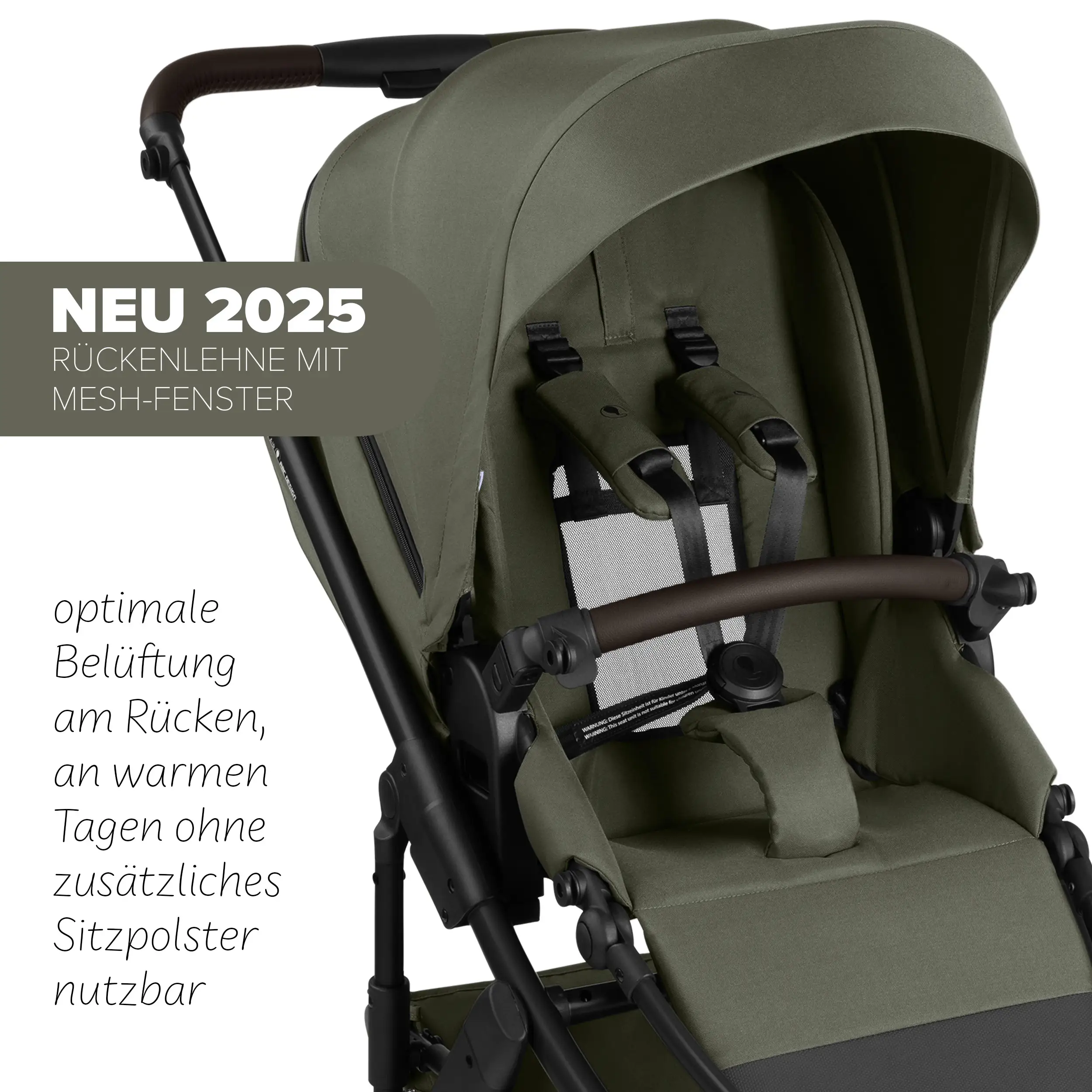 3in1-Kinderwagen-Set Salsa 5 Air inkl. Babyschale Calla mit Liegefunktion - Avocado