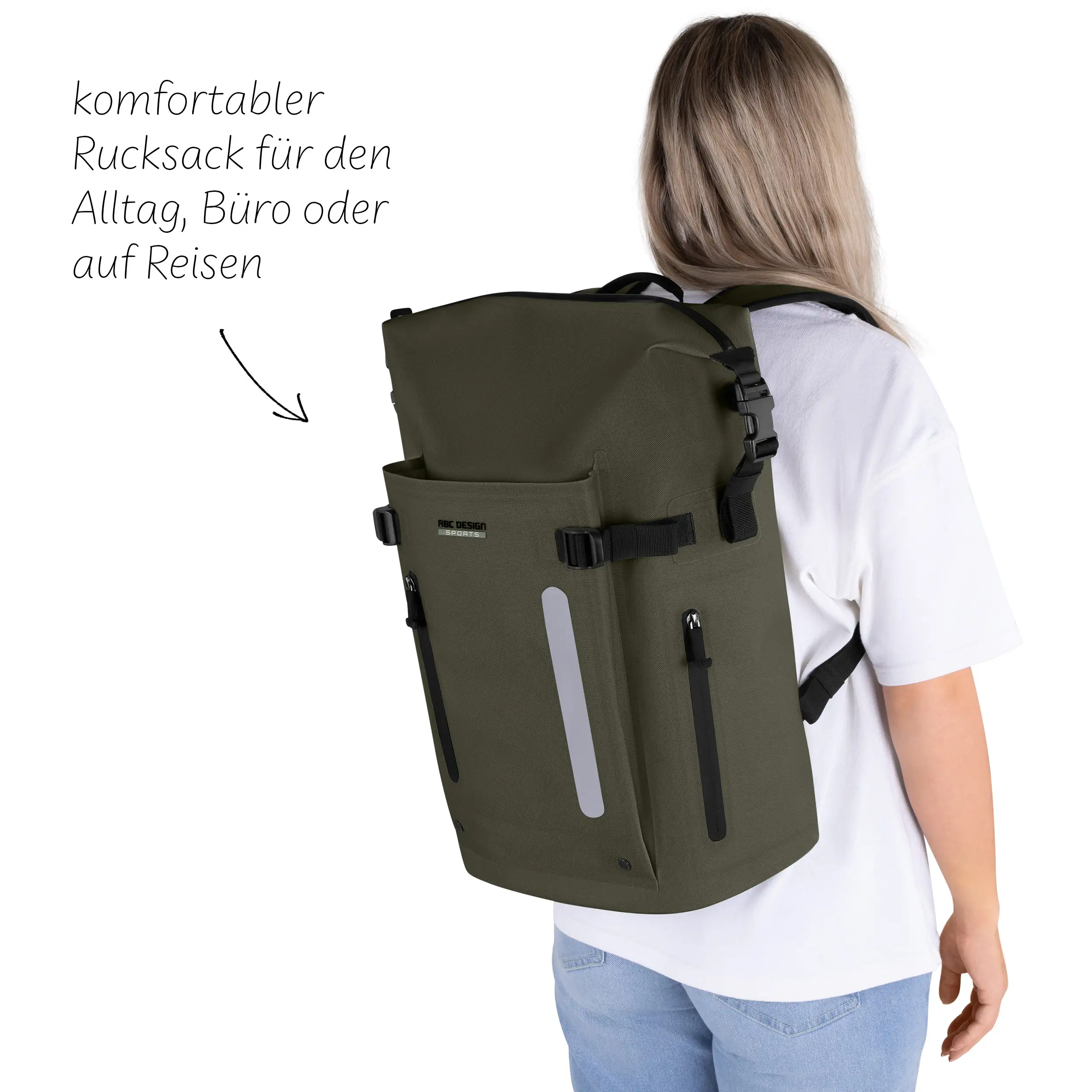 Zurich 24L backpack for everyday use & office - Avocado