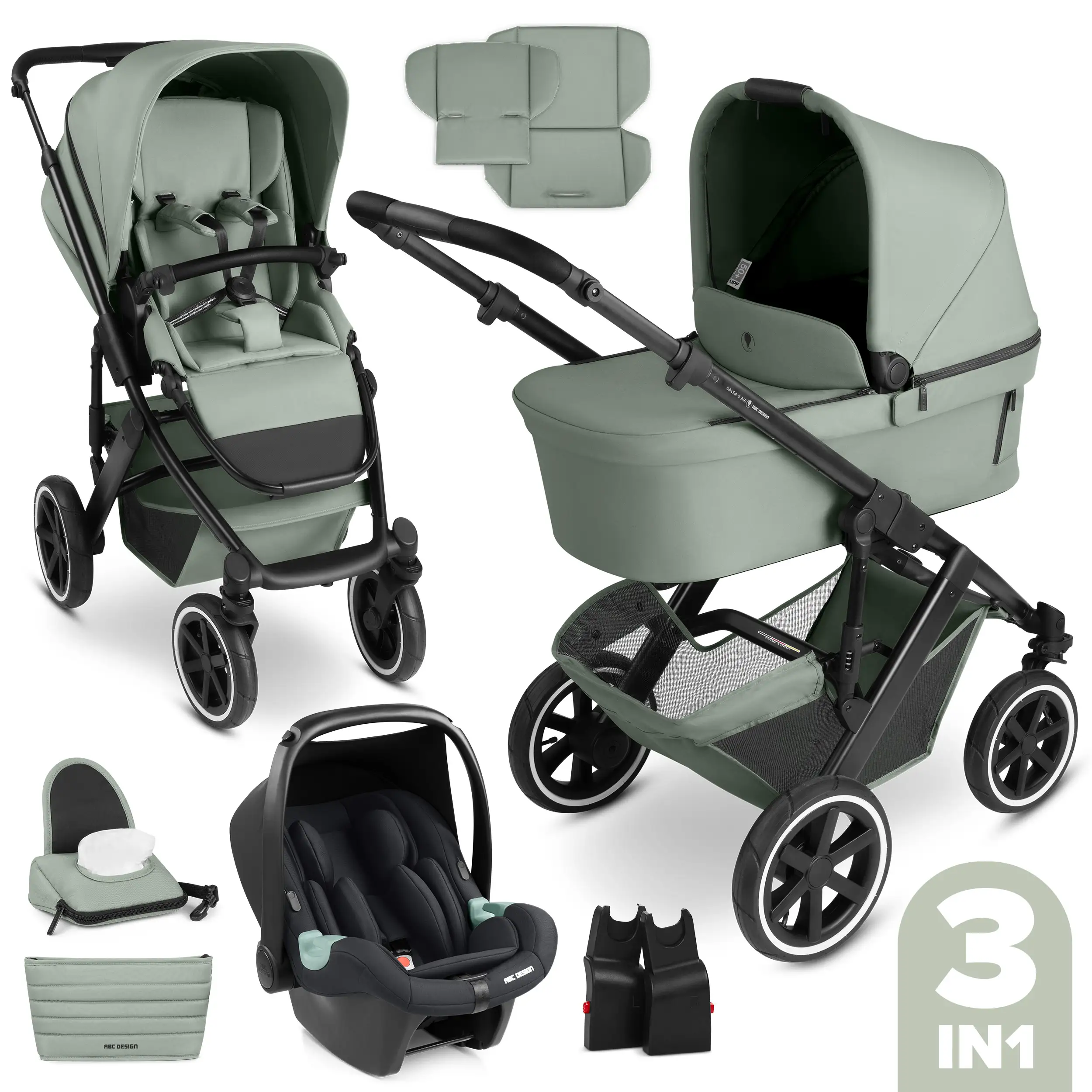 3in1 Stroller-Set Salsa 5 Air - Pine