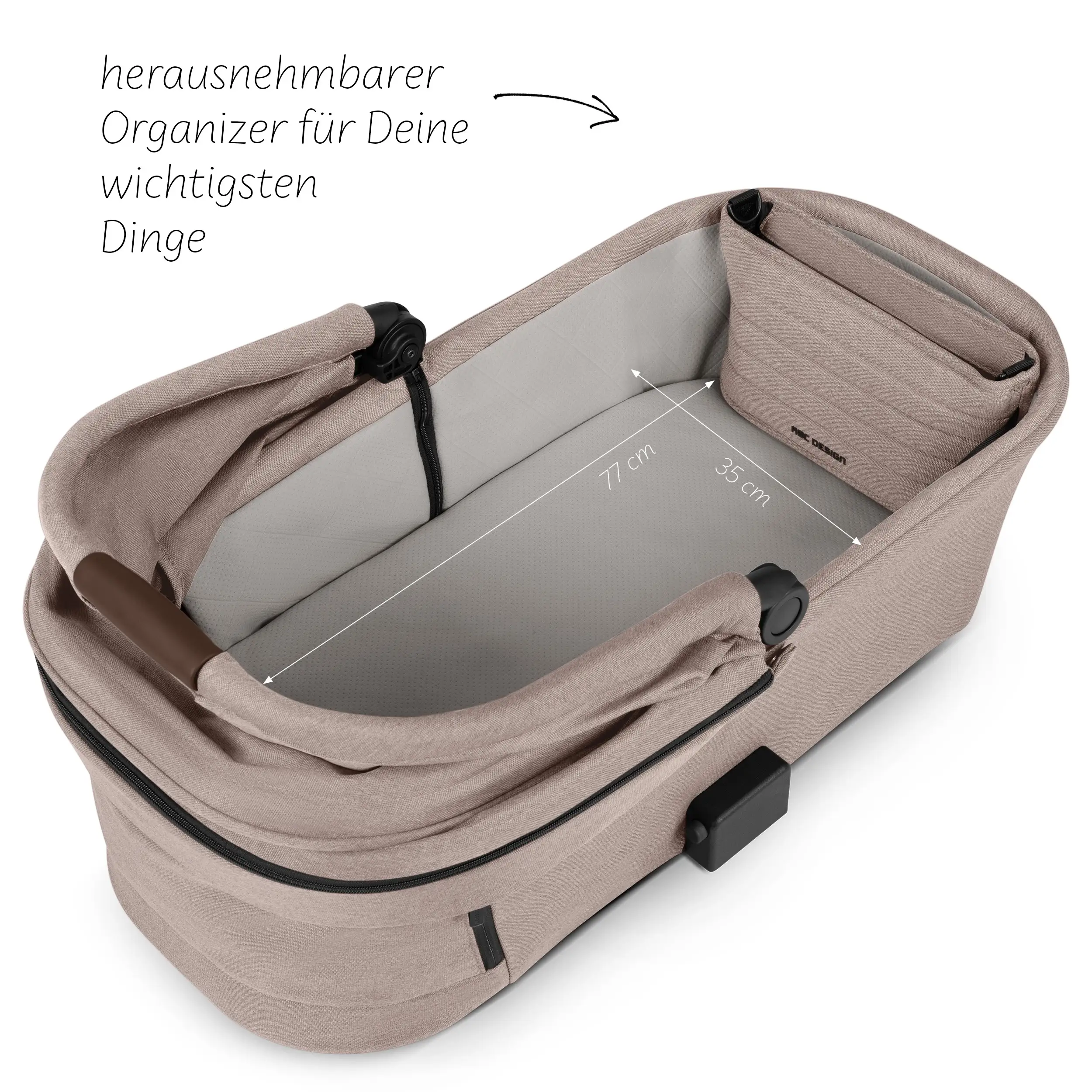 3in1-Kinderwagen-Set Samba 2 inkl. Babyschale Calla mit Liegefunktion - Camel
