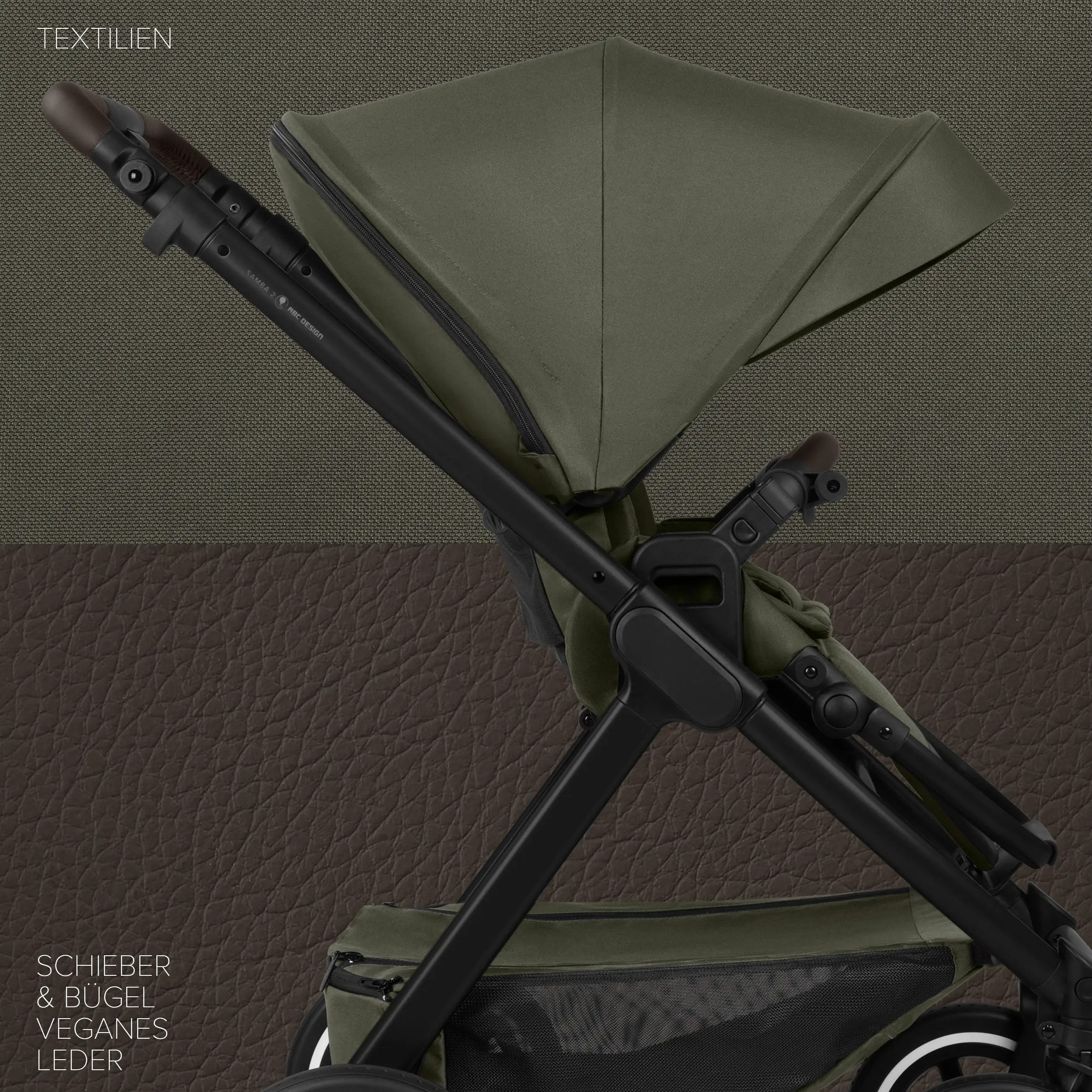 Travel set Samba 2 incl. car seats for newborns - Avocado