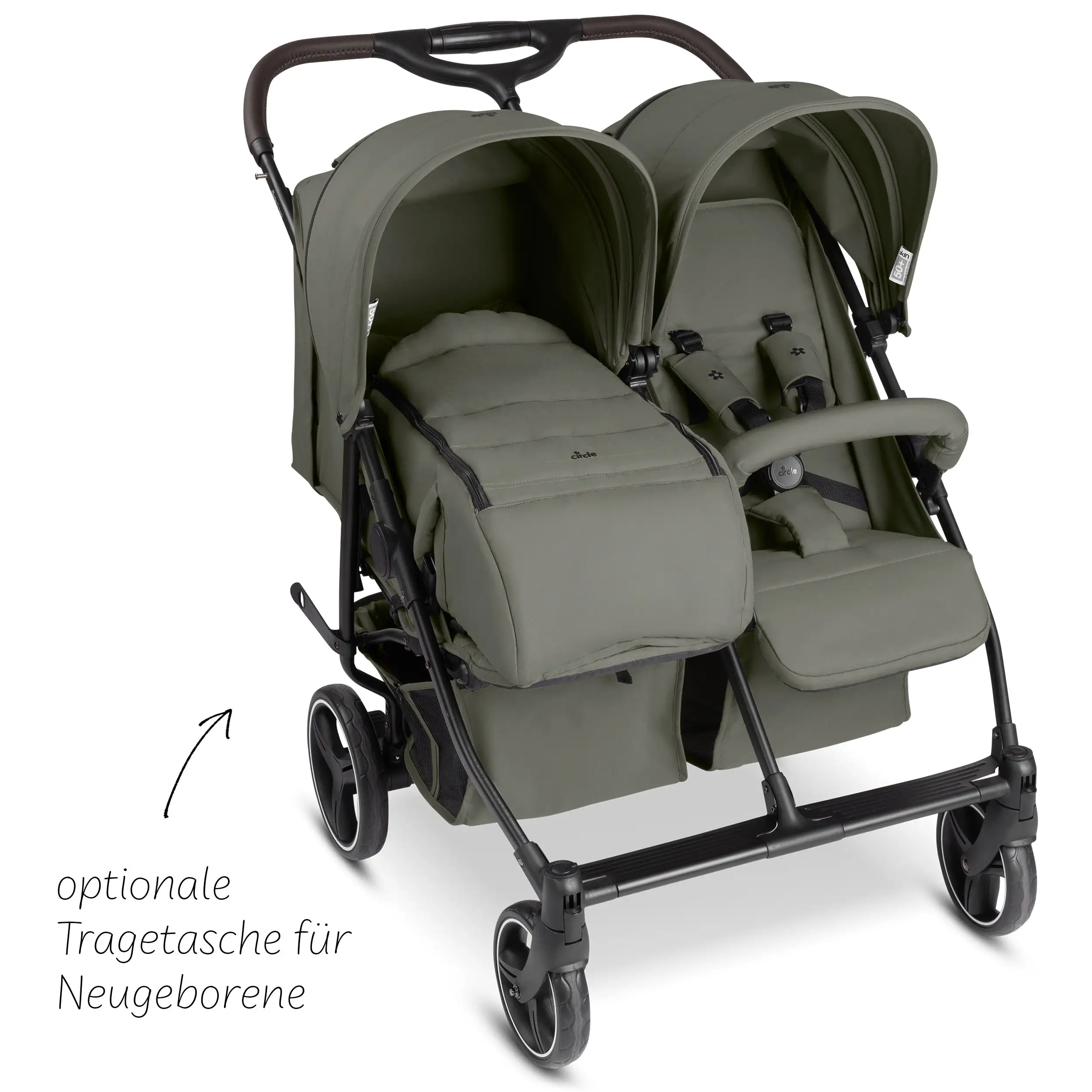 Double stroller D Two - Wheat