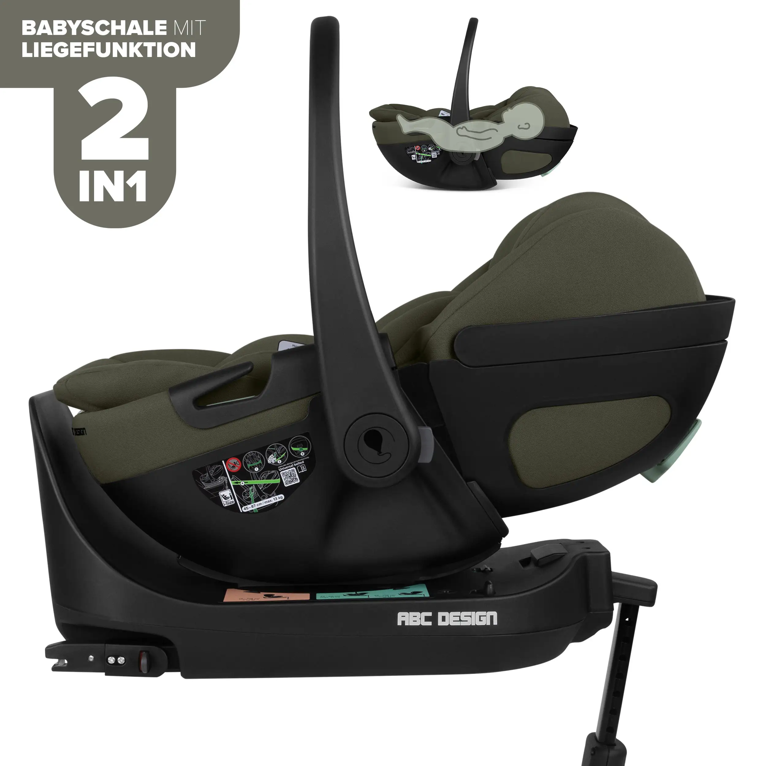 Calla i-Size lie-flat infant car seat incl. rotating ISOFIX Base Root