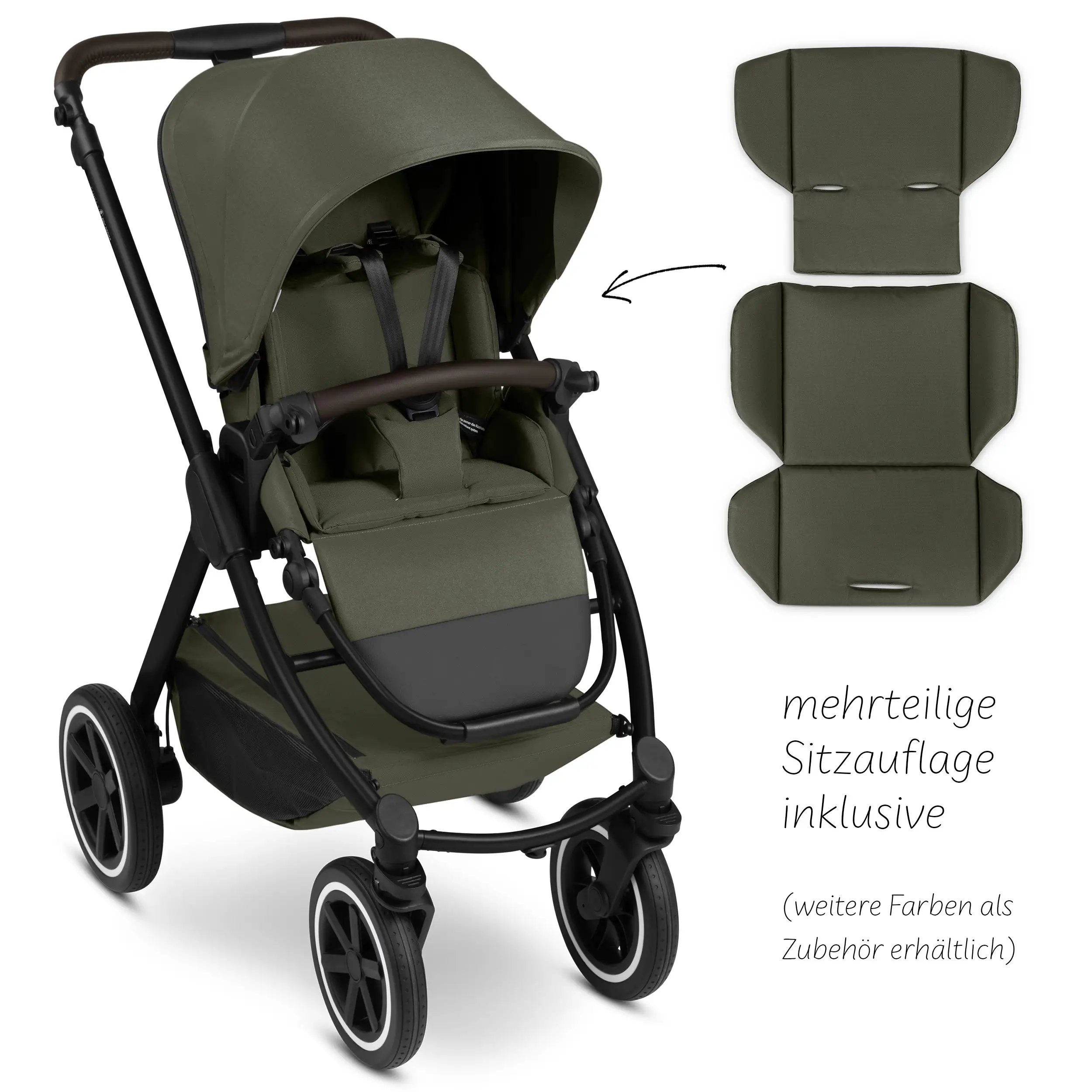 Travel system Samba 2 incl. Calla lie-flat infant car seat - Avocado