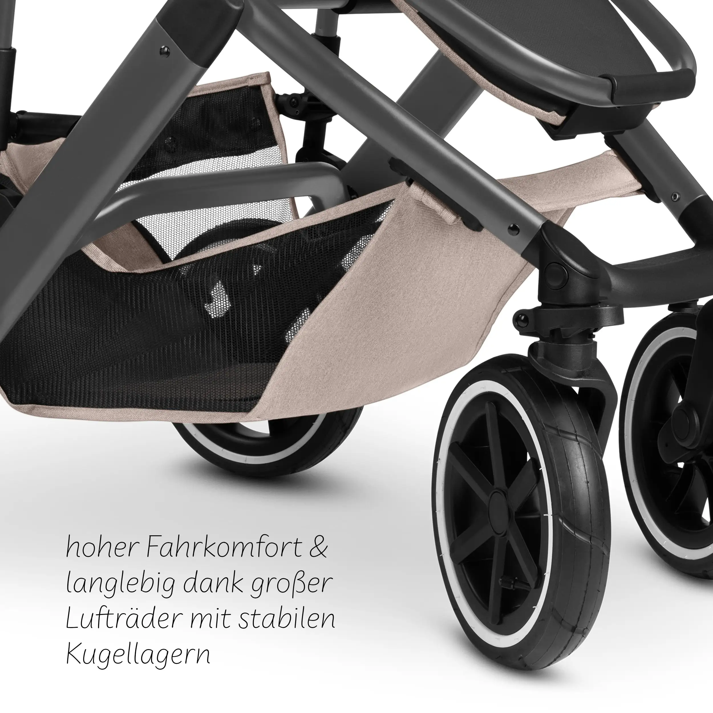 3in1-Kinderwagen-Set Salsa 5 Air inkl. Babyschale Calla mit Liegefunktion - Camel