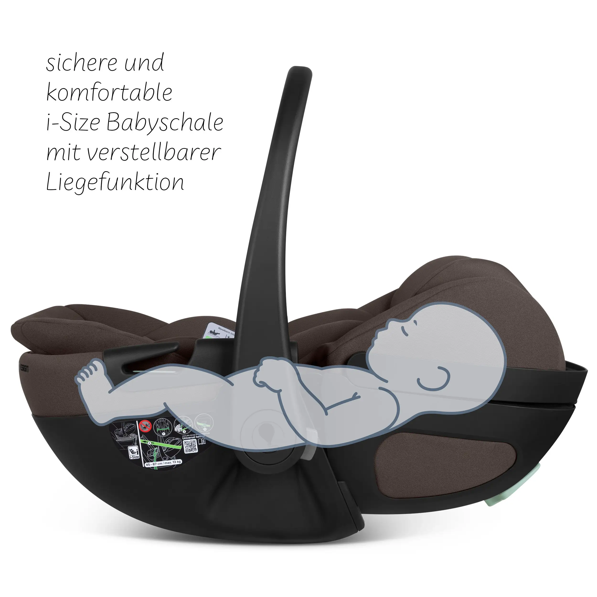 Calla i-Size lie-flat infant car seat incl. rotating ISOFIX Base Root