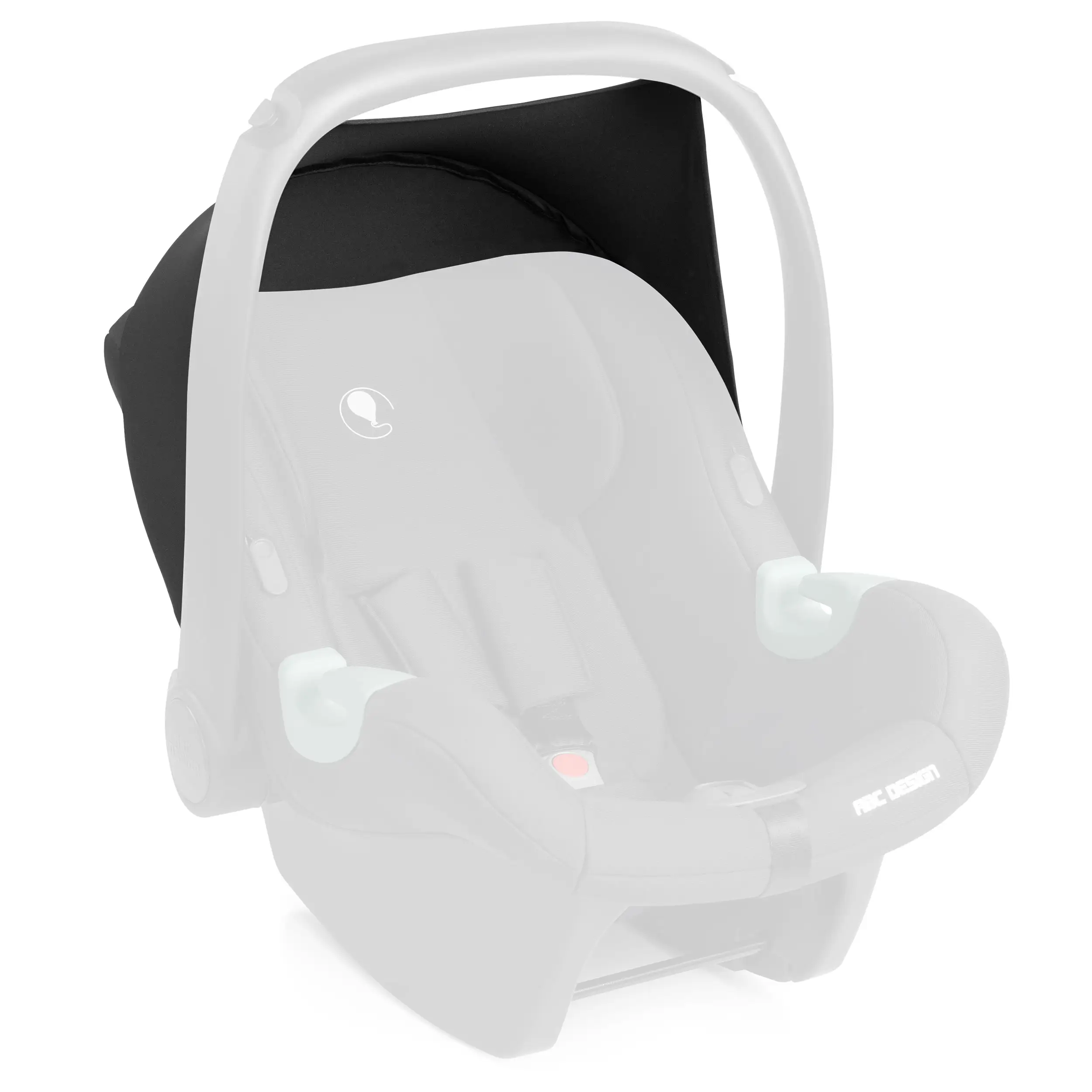 Replacement sun canopy for car seat Tulip - Black