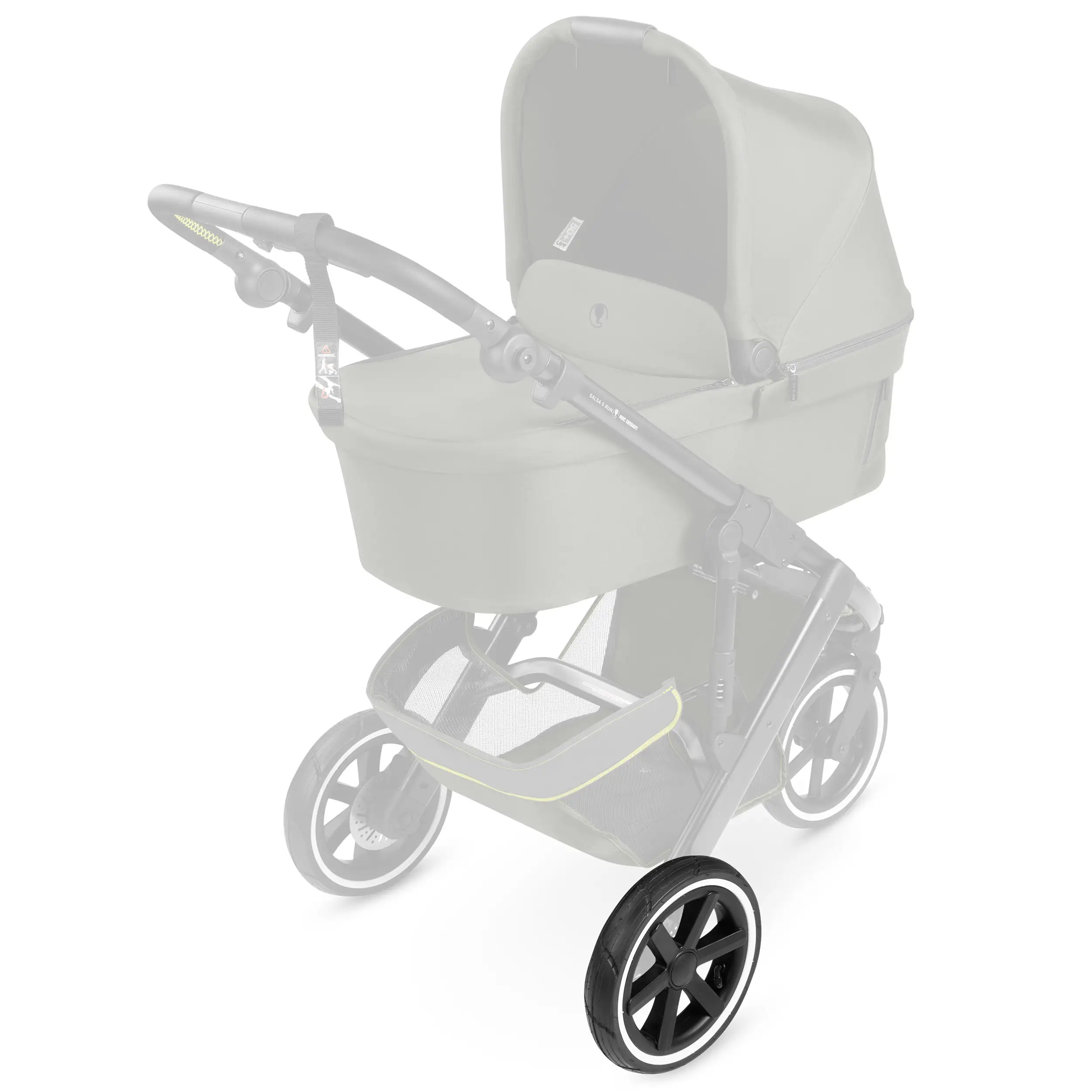 Rear wheel for Salsa 5 Run / Salsa Run - Air wheels Black / White Wall