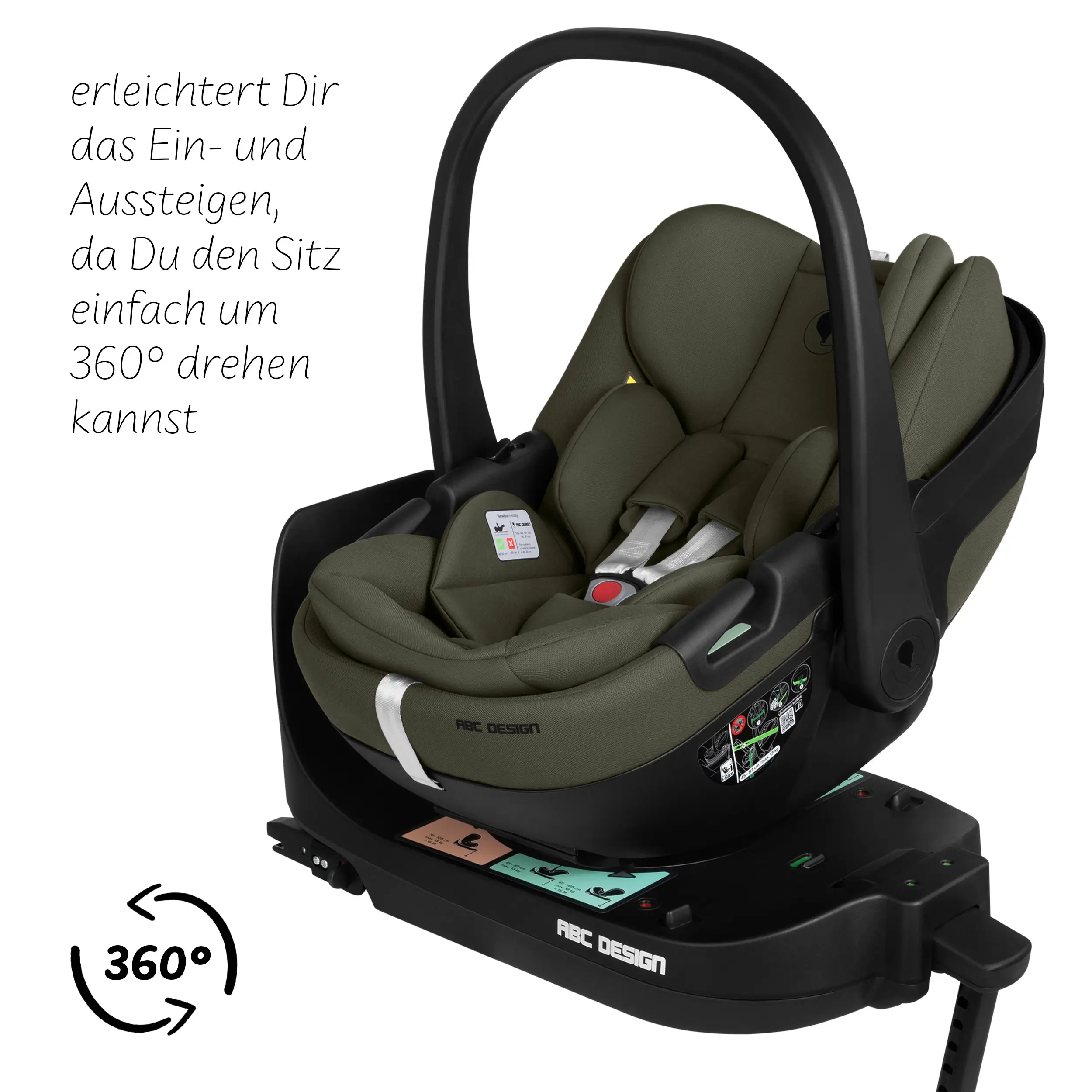 Calla i-Size lie-flat infant car seat incl. rotating ISOFIX Base Root